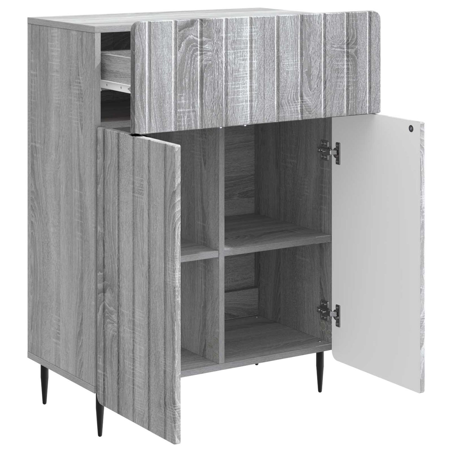 Sideboard Grey Sonoma 66 x 34.5 x 92 cm Engineered Wood