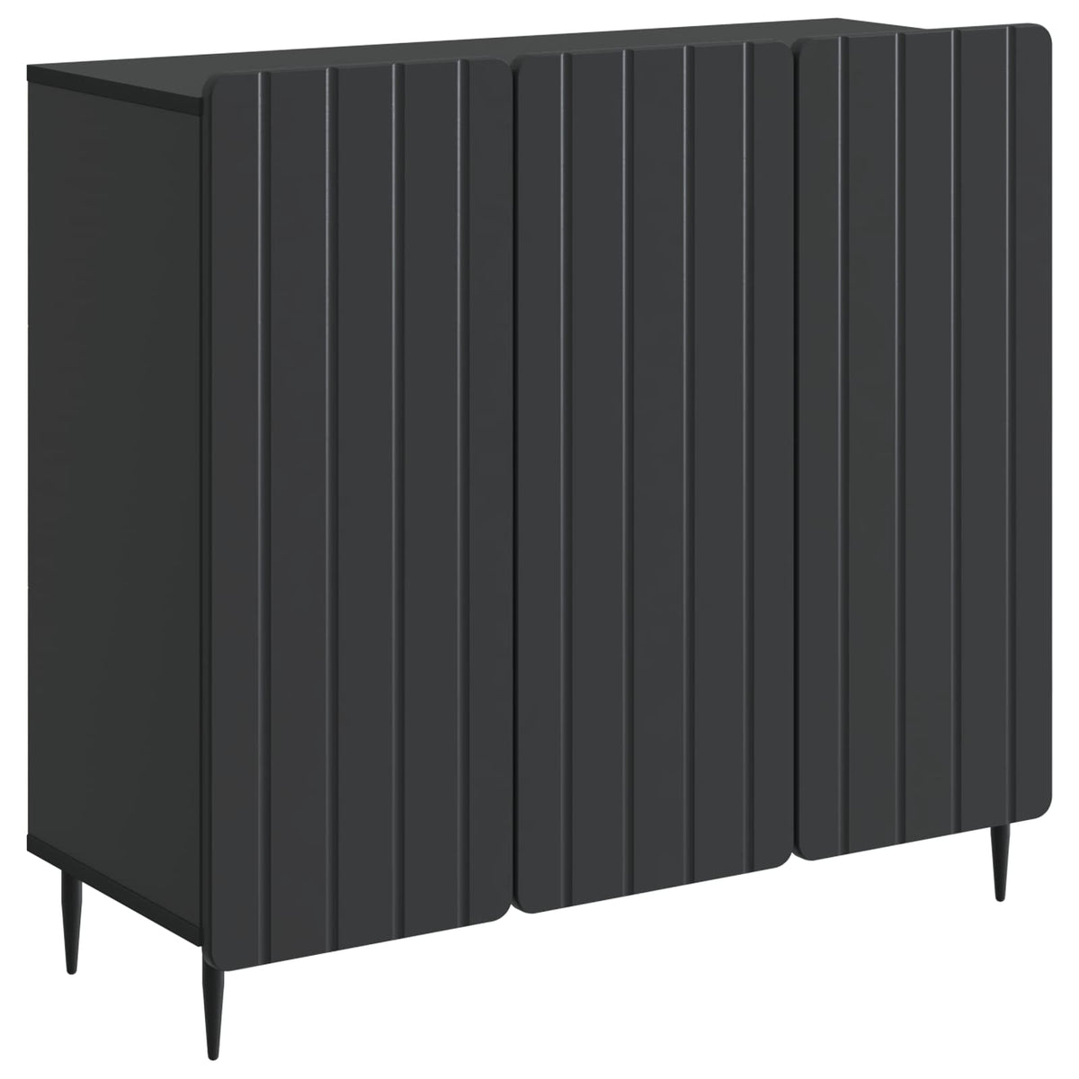 Sideboard Black 89 x 34.5 x 82 cm Engineered Wood