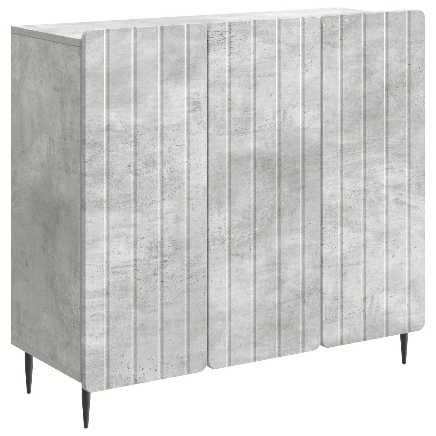 Sideboard Concrete Grey 89 x 34.5 x 82 cm Engineered Wood