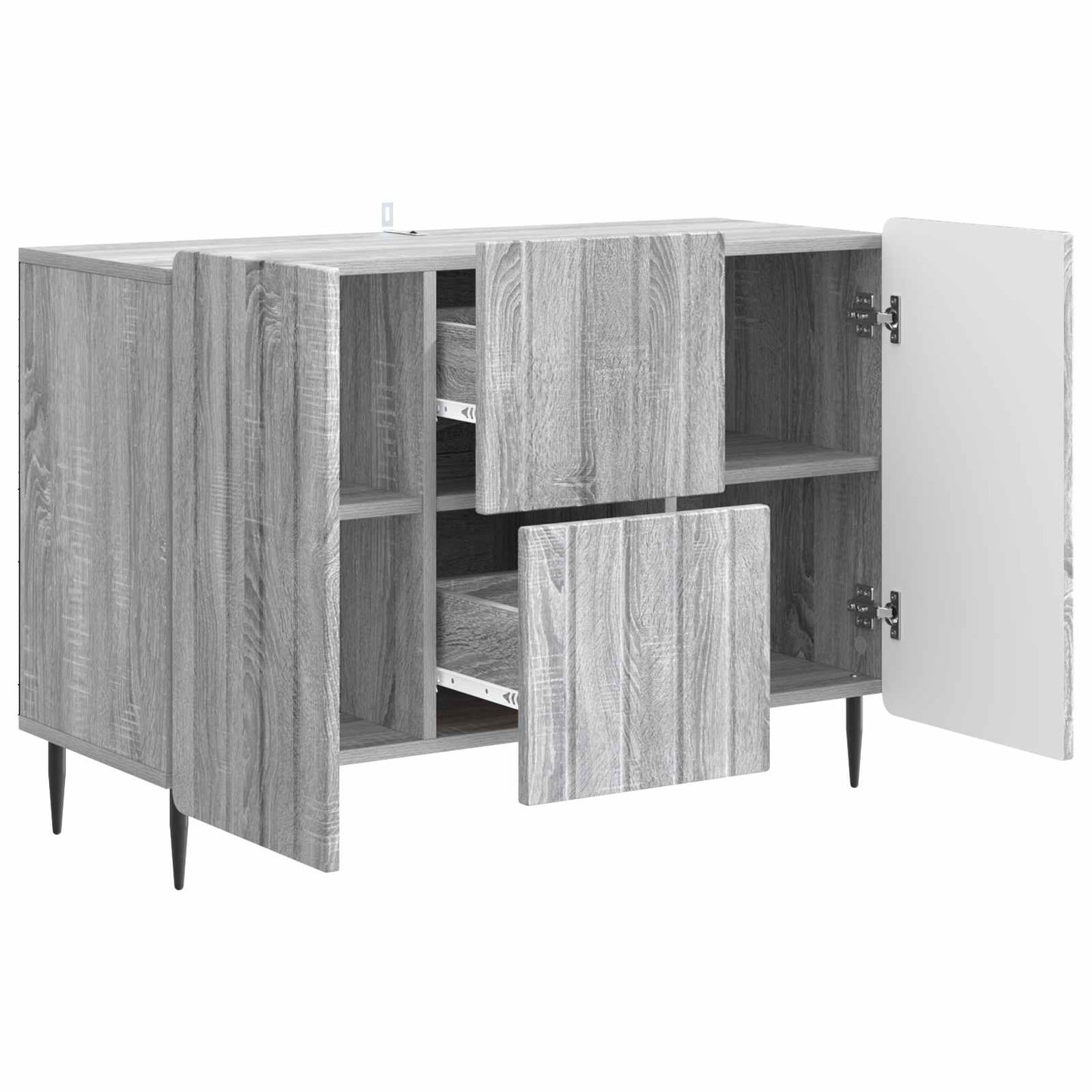 Sideboard Grey Sonoma 89 x 34.5 x 62 cm Engineered Wood