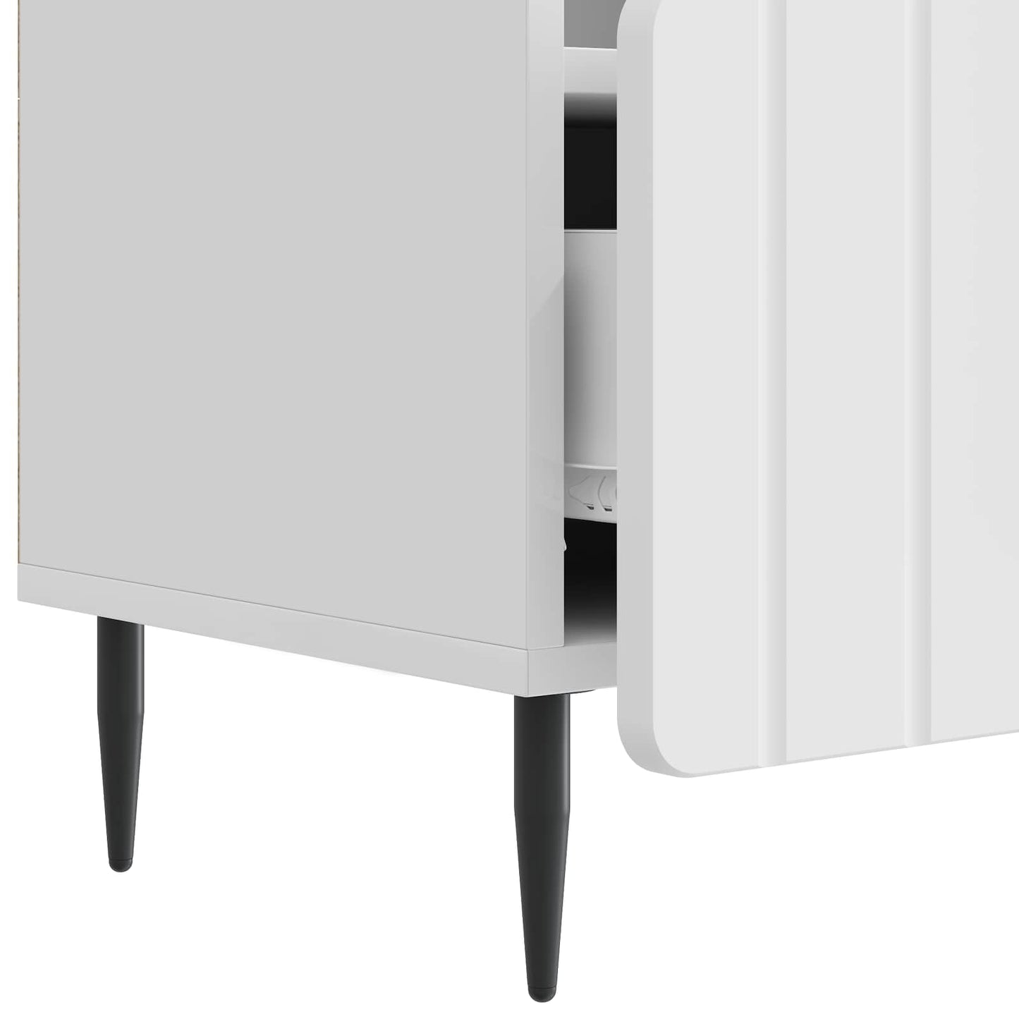 TV Cabinet High Gloss White 102 x 34.5 x 50 cm Engineered Wood