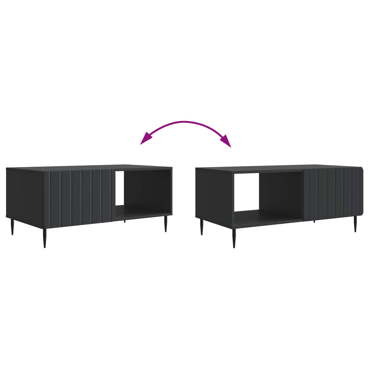 Coffee Table Black 90 x 50 x 40 cm Engineered Wood