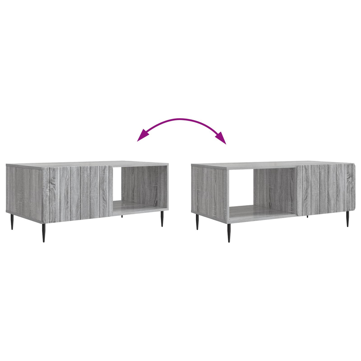 Coffee Table Grey Sonoma 90 x 50 x 40 cm Engineered Wood