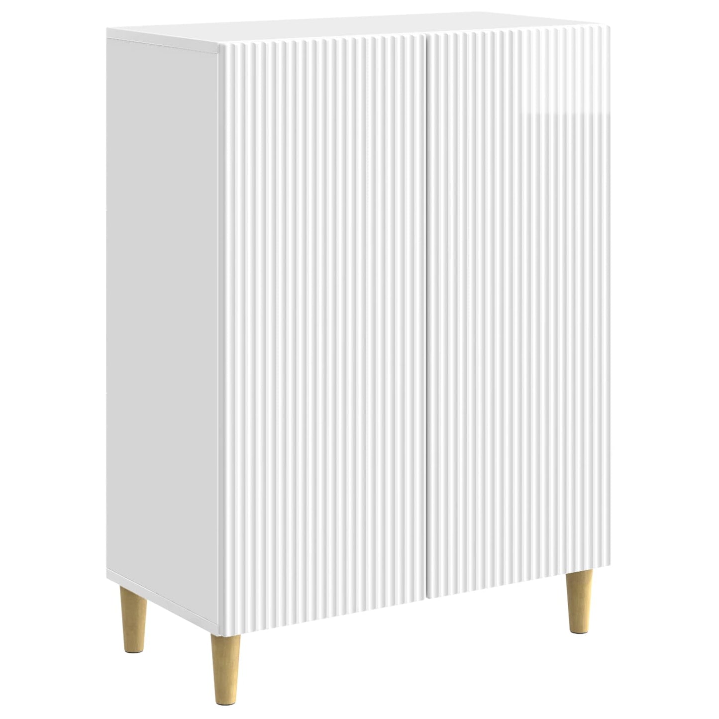 Sideboard High Gloss White 66 x 34.5 x 90 cm Engineered Wood
