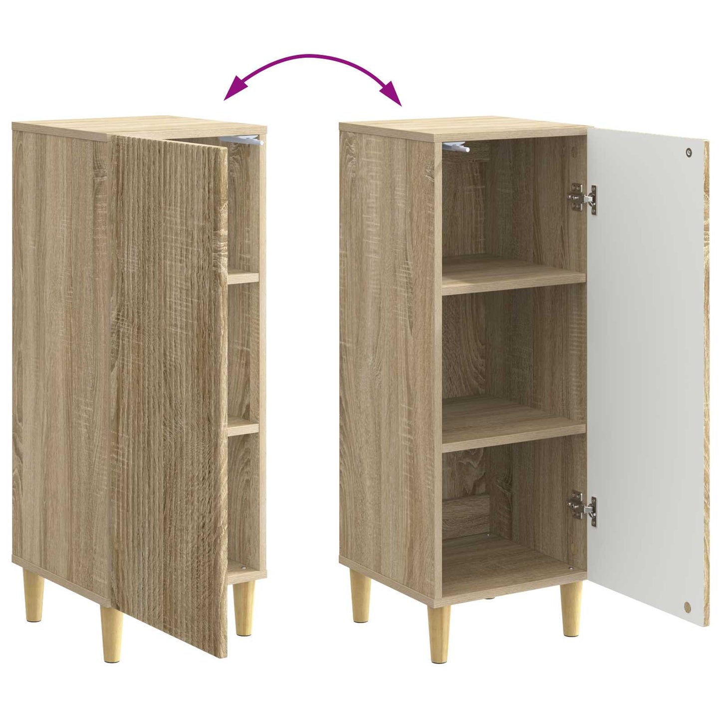 Sideboard Sonoma Oak 33 x 34.5 x 90 cm Engineered Wood