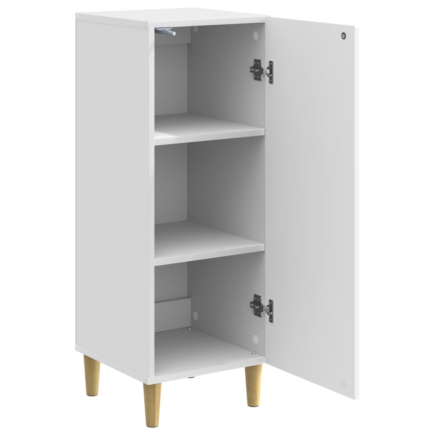 Sideboard High Gloss White 33 x 34.5 x 90 cm Engineered Wood
