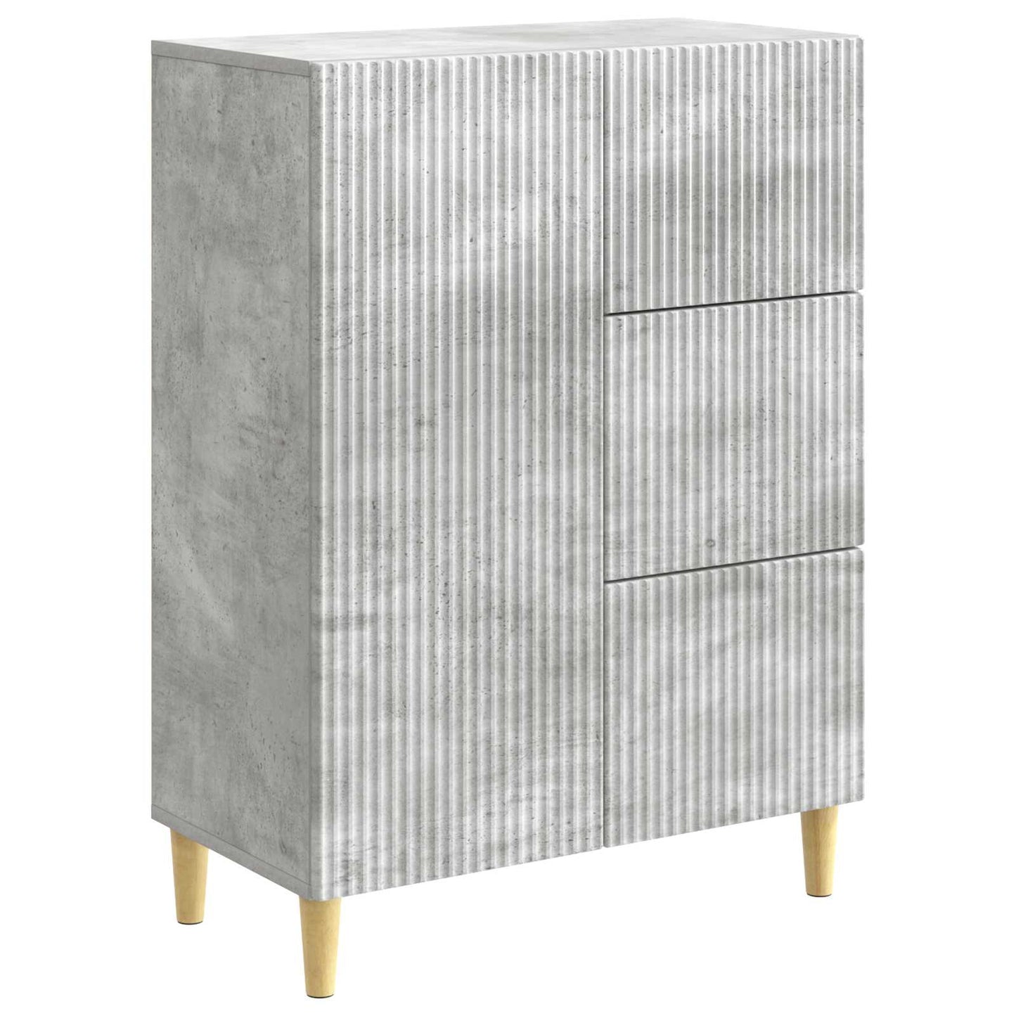 Sideboard Concrete Grey 66 x 34.5 x 90 cm Engineered Wood