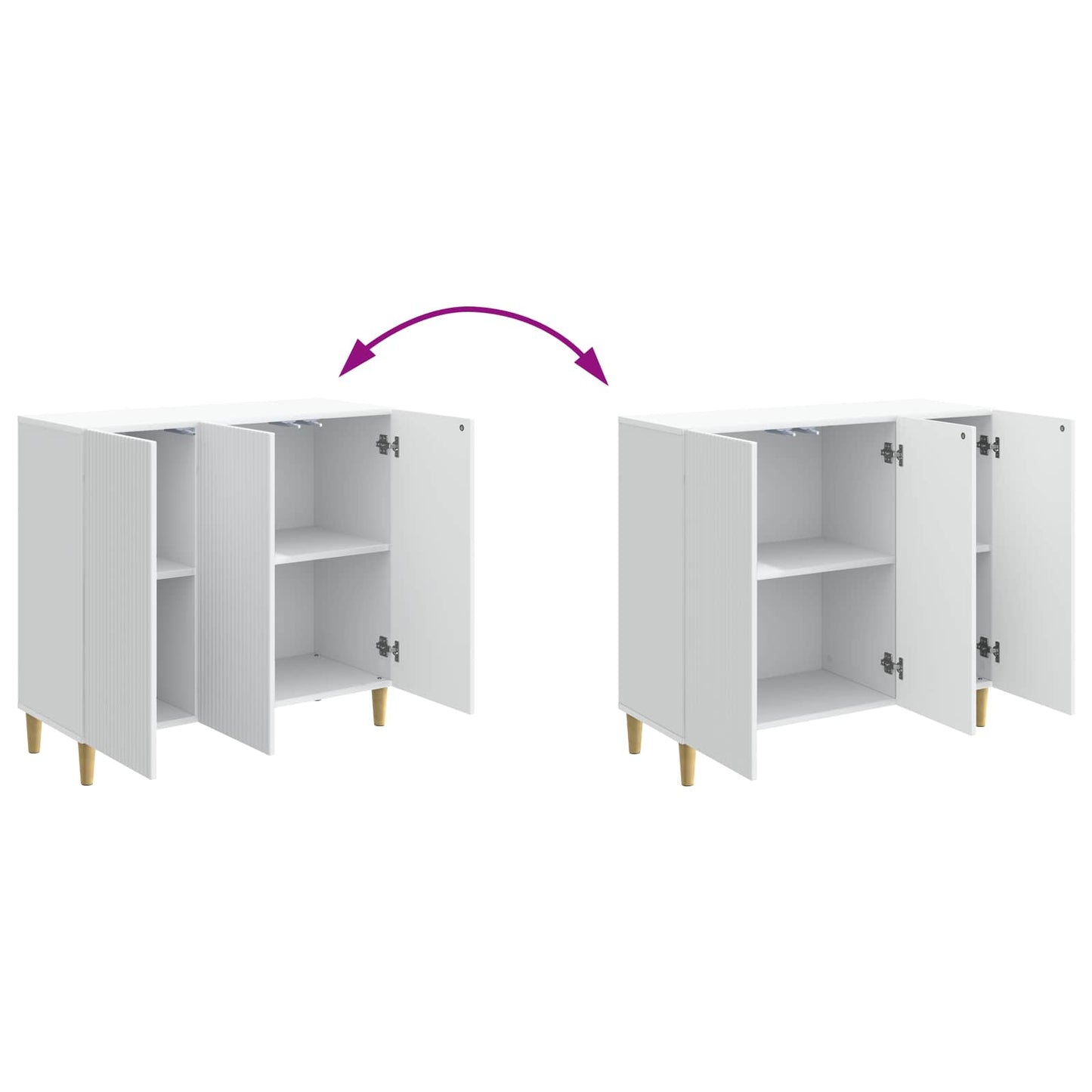 Sideboard White 89 x 34.5 x 80 cm Engineered Wood