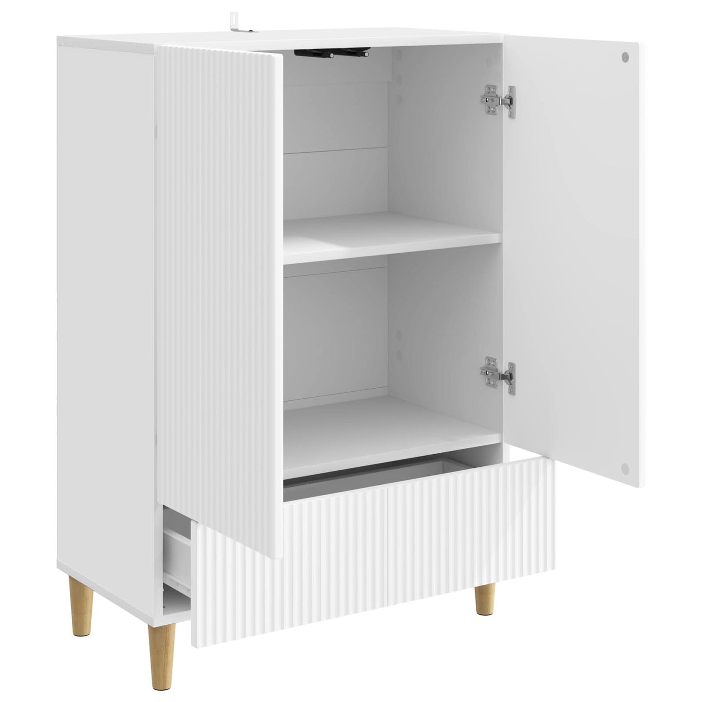 Sideboard White 66 x 34.5 x 95 cm Engineered Wood