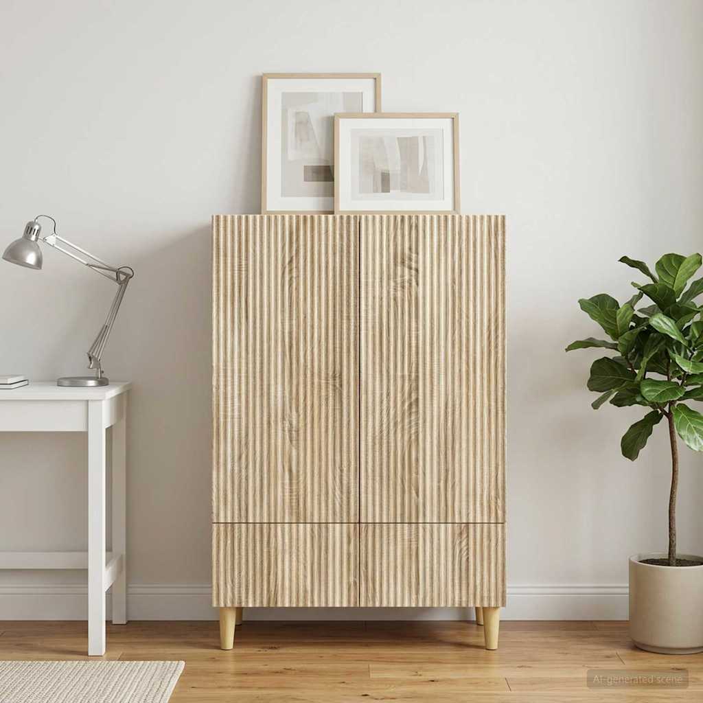 Sideboard Sonoma Oak 66 x 34.5 x 95 cm Engineered Wood