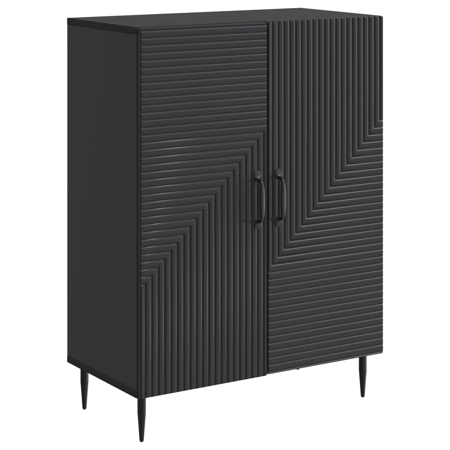 Sideboard Black 66 x 34.5 x 89.5 cm Engineered Wood
