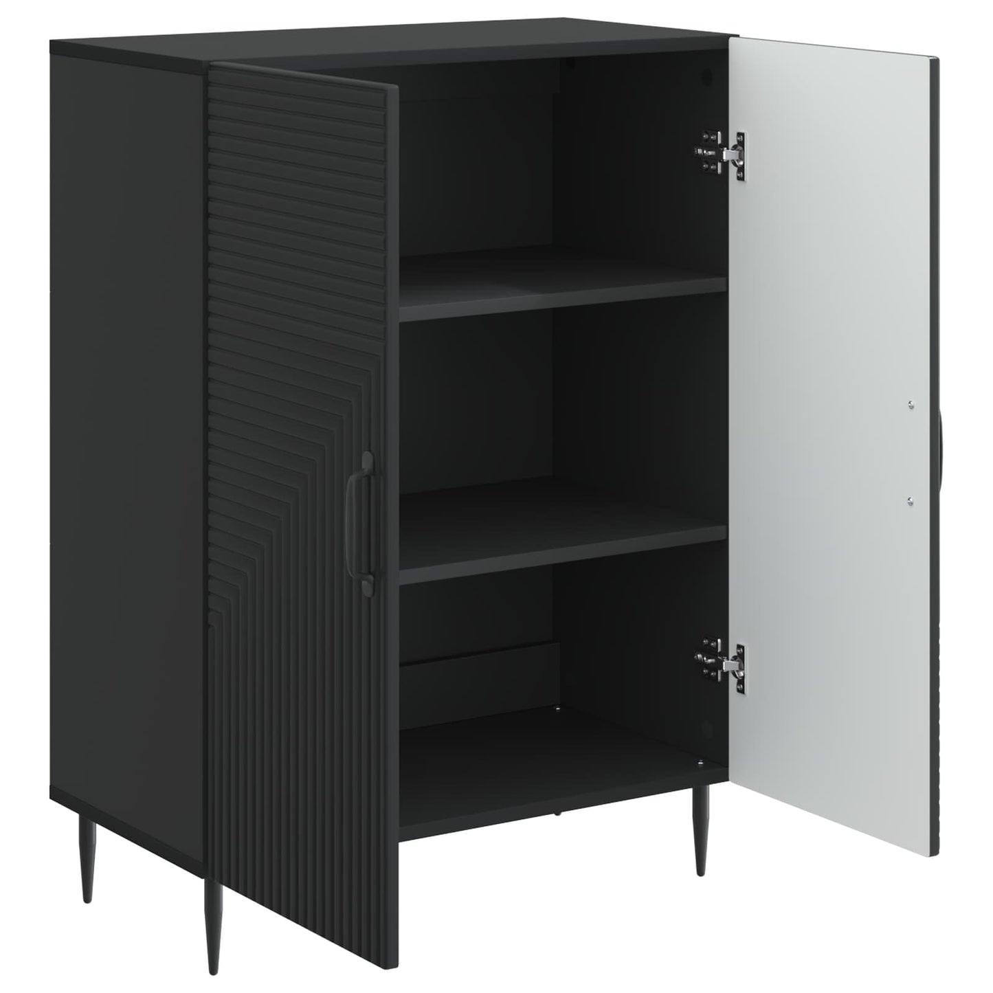 Sideboard Black 66 x 34.5 x 89.5 cm Engineered Wood
