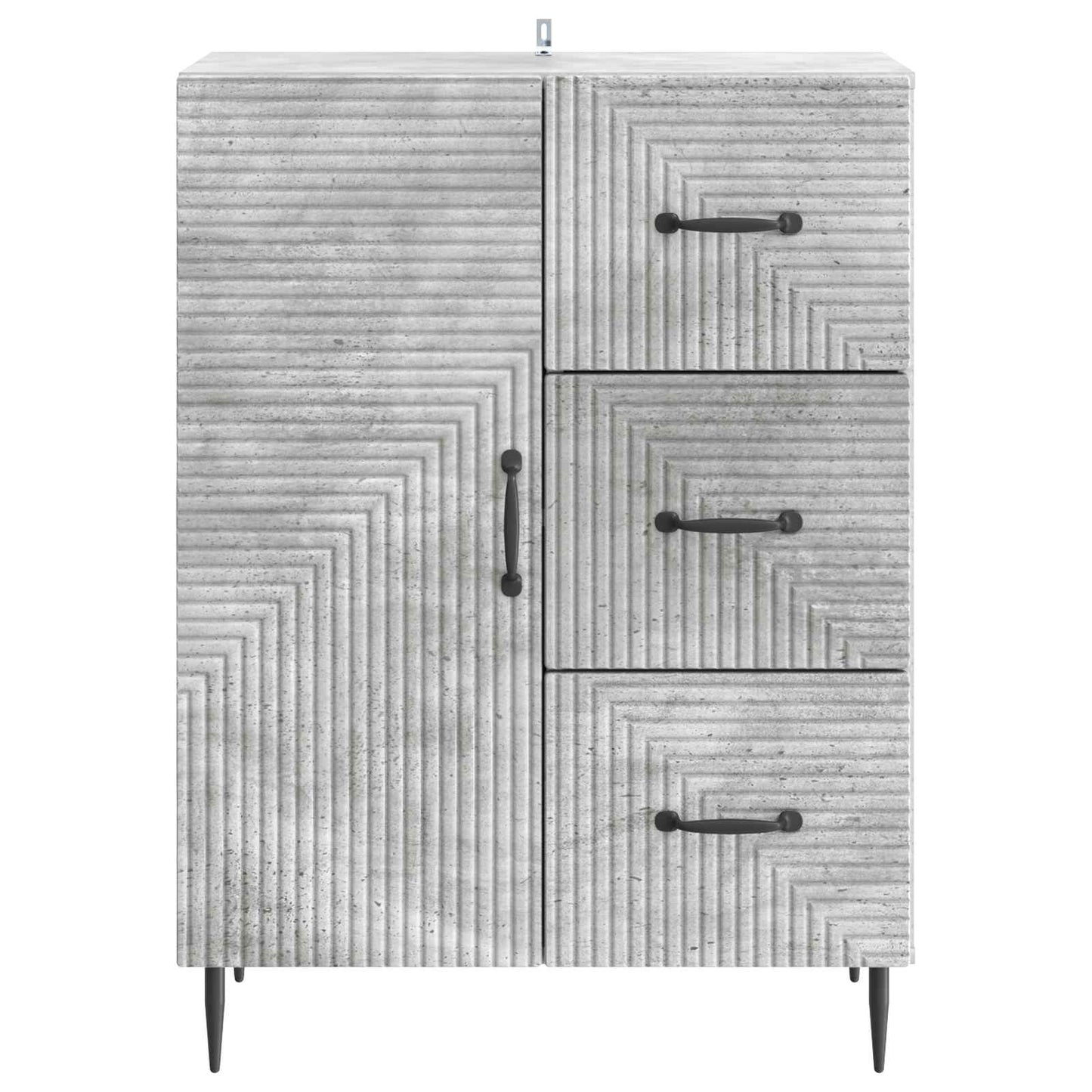 Sideboard Concrete Grey 66 x 34.5 x 89.5 cm Engineered Wood