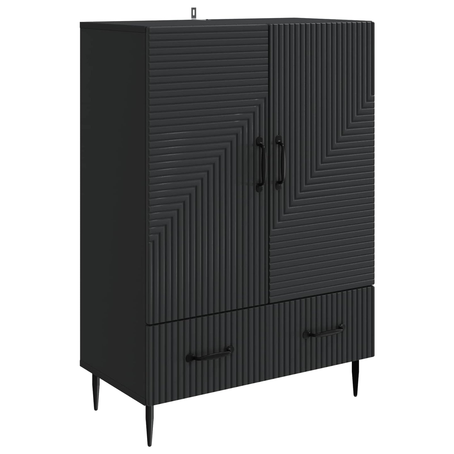 Sideboard with Drawer Black 66 x 34.5 x 95 cm Engineered Wood