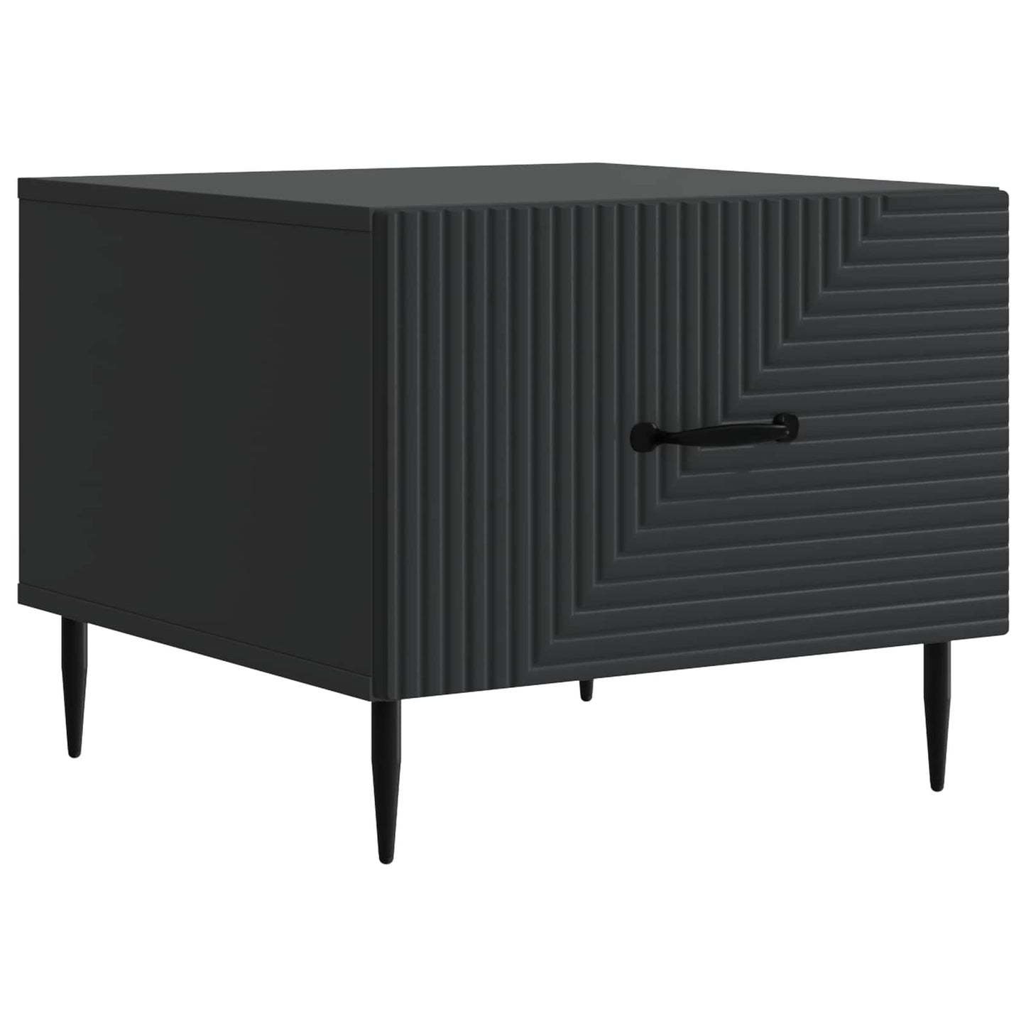 Coffee Table with Drawer Black 49 x 50 x 40 cm Engineered Wood
