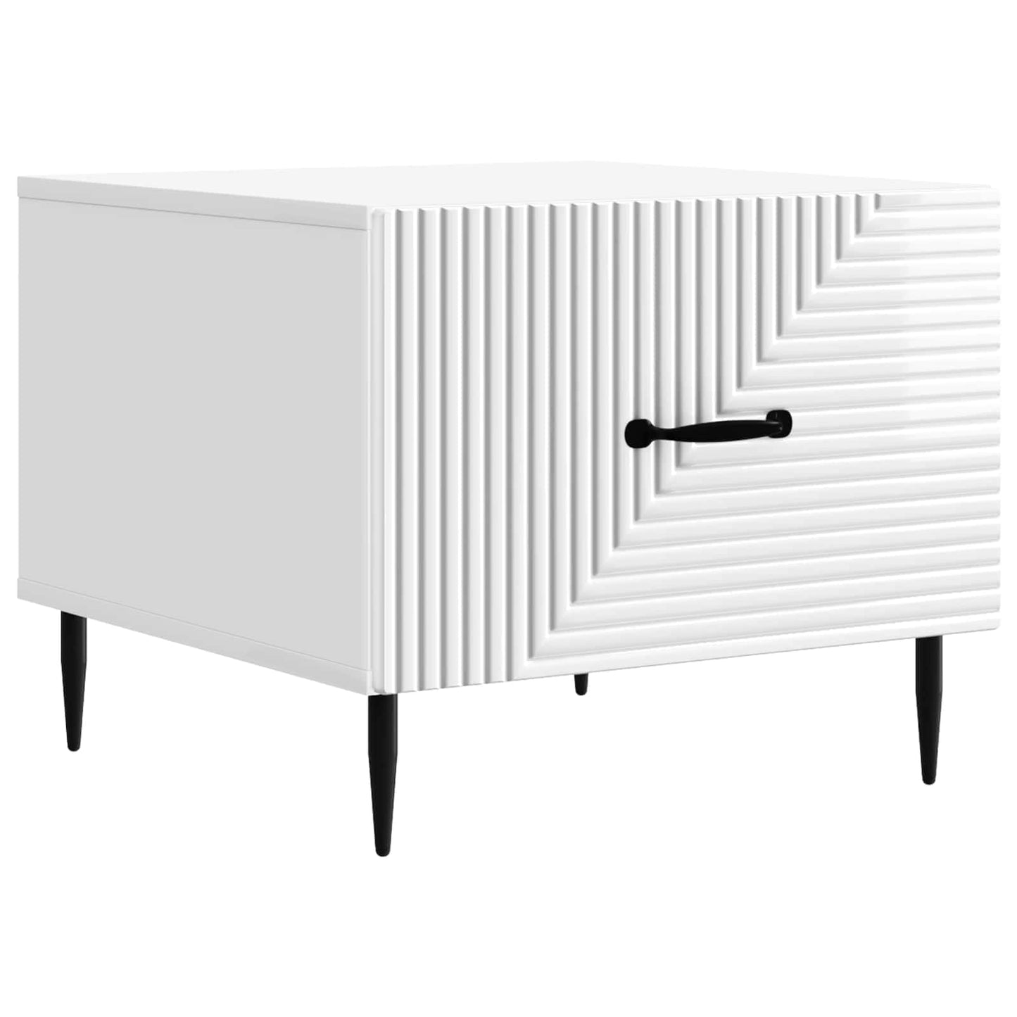 Coffee Table High Gloss White 49 x 50 x 40 cm Engineered Wood