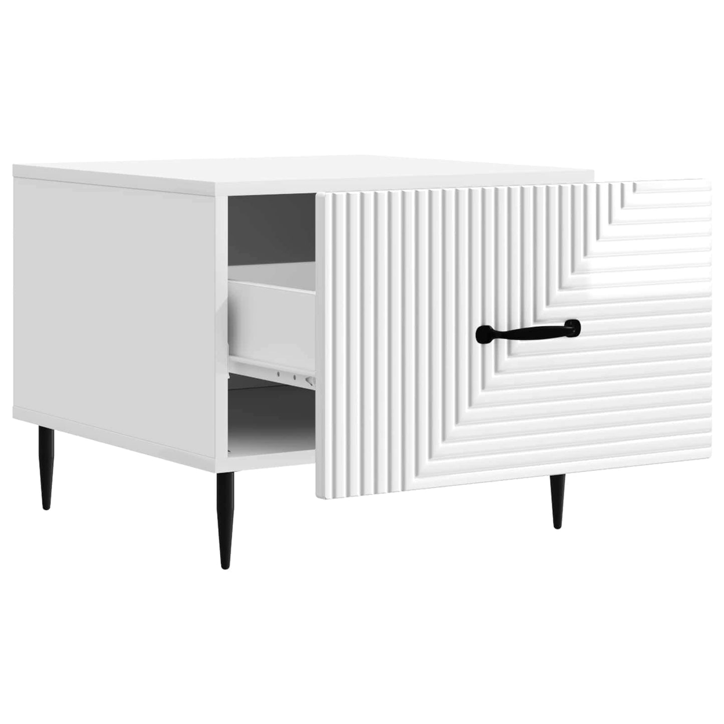 Coffee Table High Gloss White 49 x 50 x 40 cm Engineered Wood