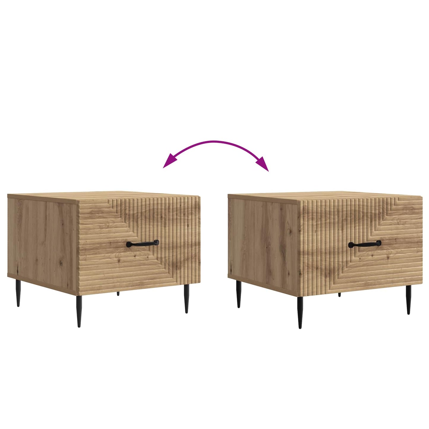 Coffee Table Artisan Oak 49 x 50 x 40 cm Engineered Wood