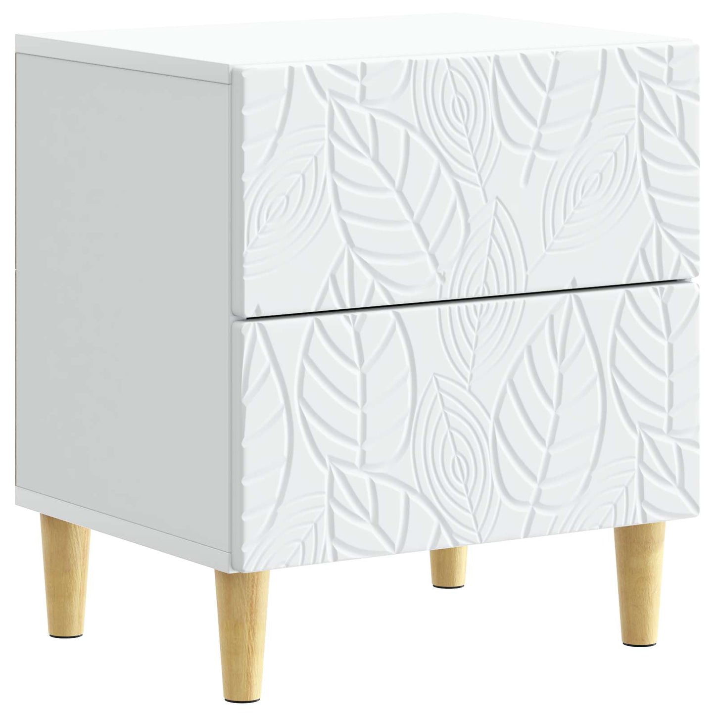 Bedside Table White 43 x 34.5 x 48 cm Engineered Wood