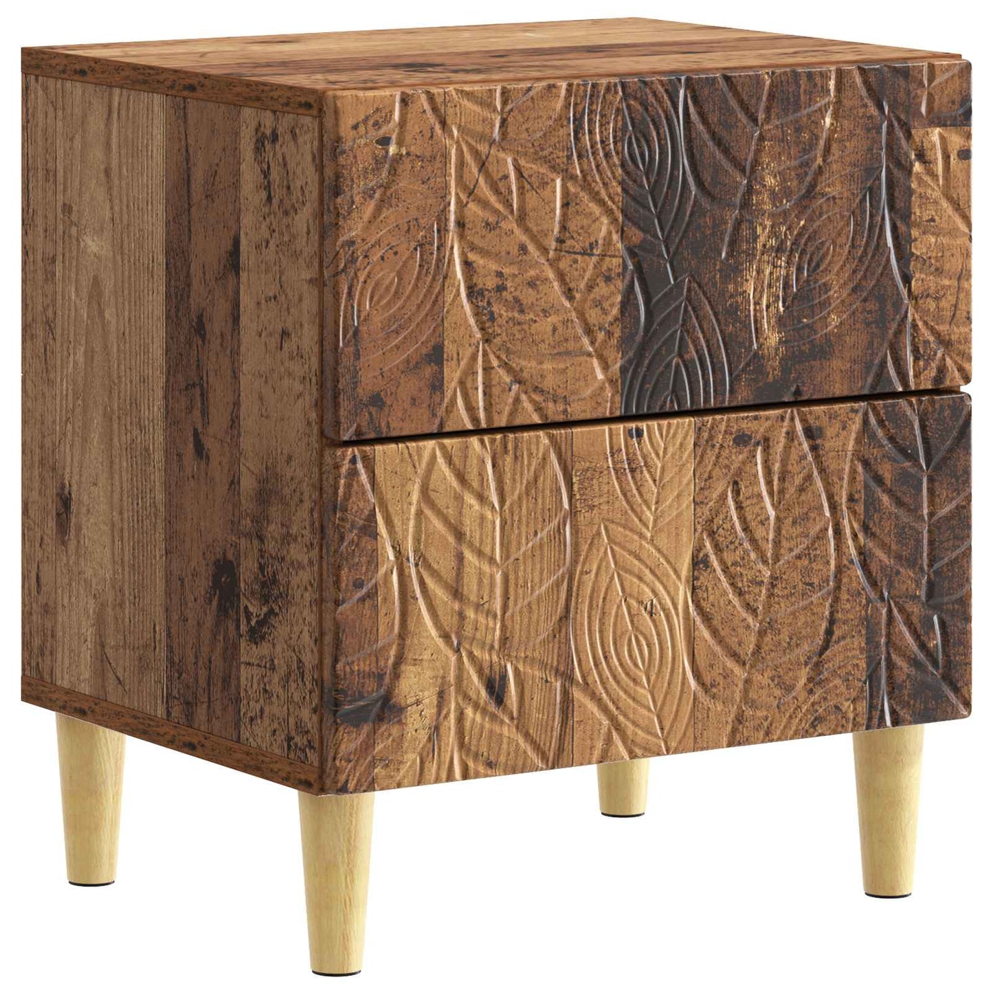 Bedside Table Old Wood 43 x 34.5 x 48 cm Engineered Wood