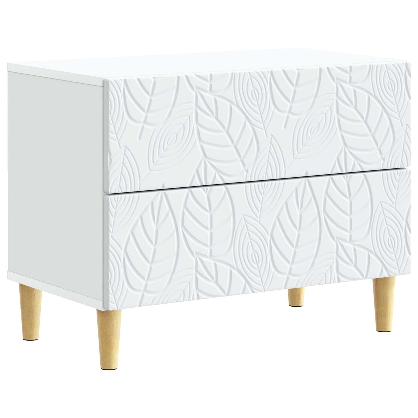 Bedside Table White 62 x 34.5 x 48 cm Engineered Wood