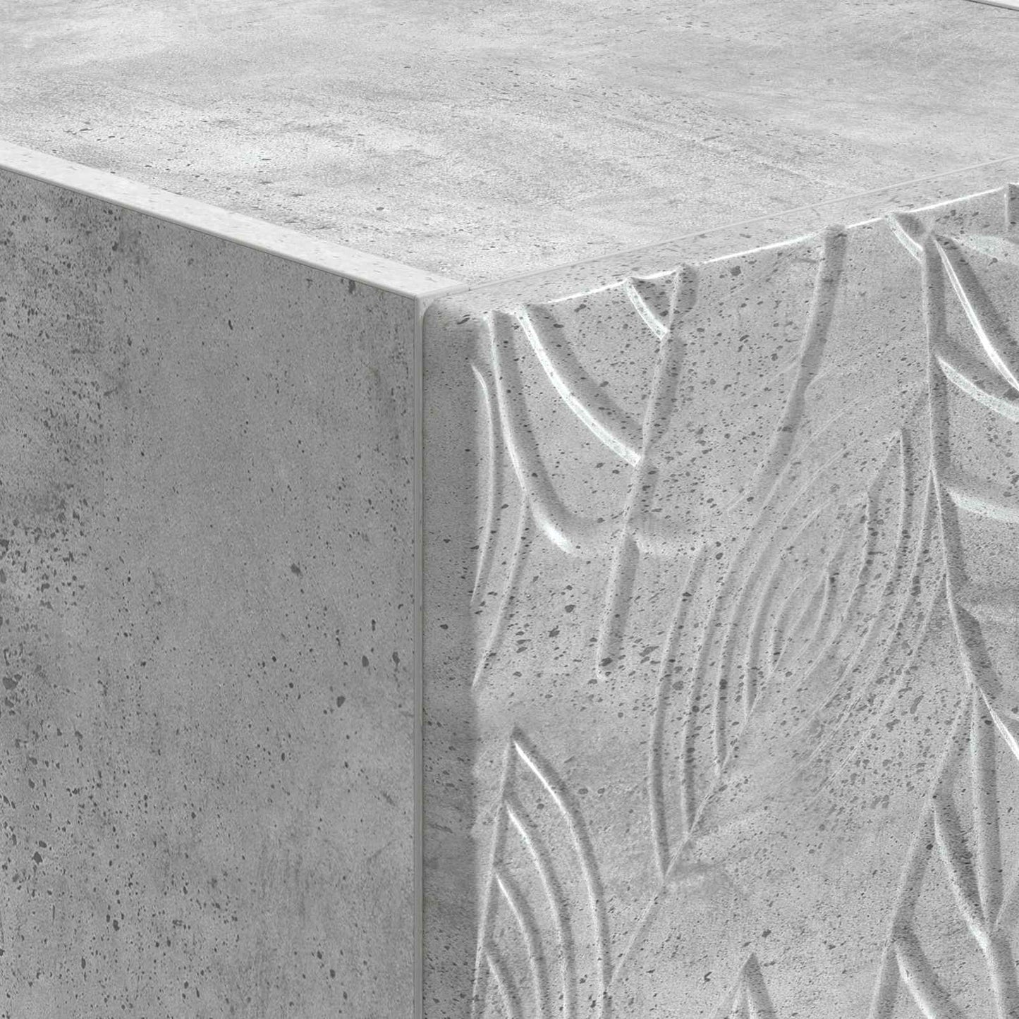 Bedside Table Concrete Grey 62 x 34.5 x 48 cm Engineered Wood