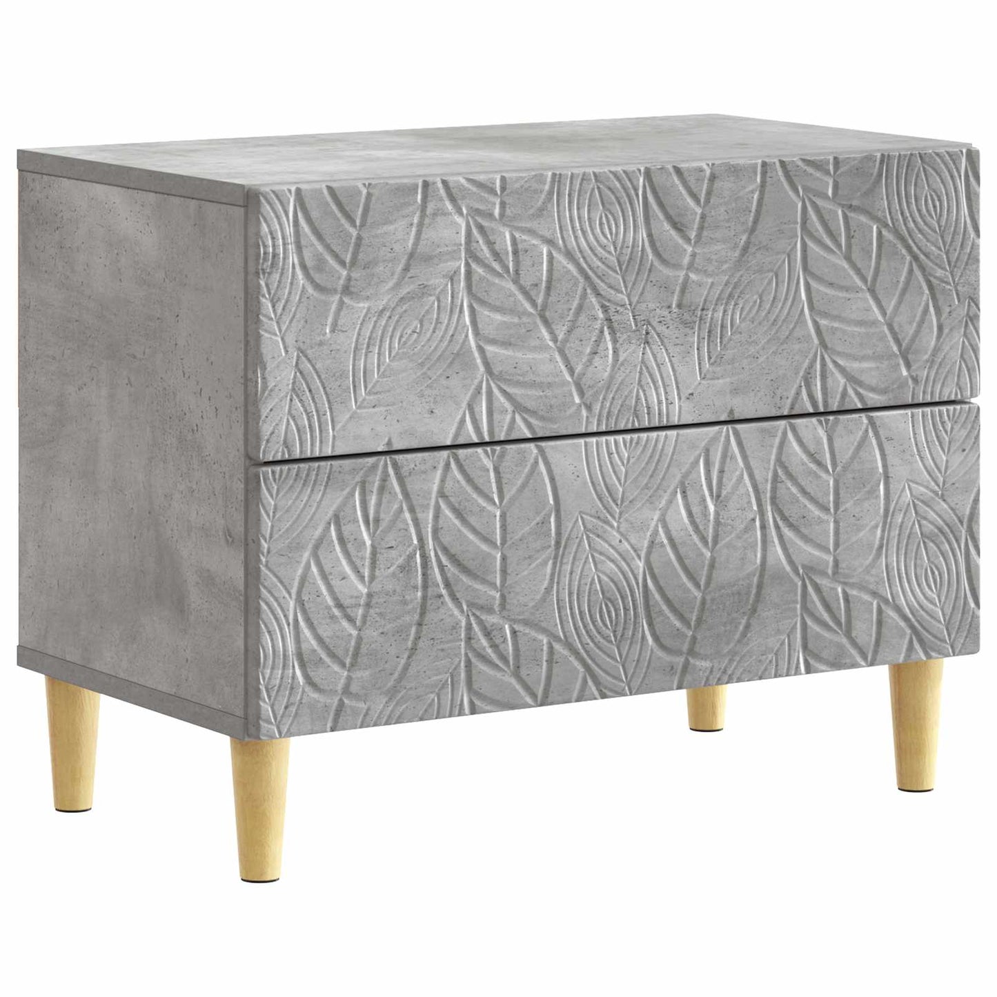 Bedside Table Concrete Grey 62 x 34.5 x 48 cm Engineered Wood