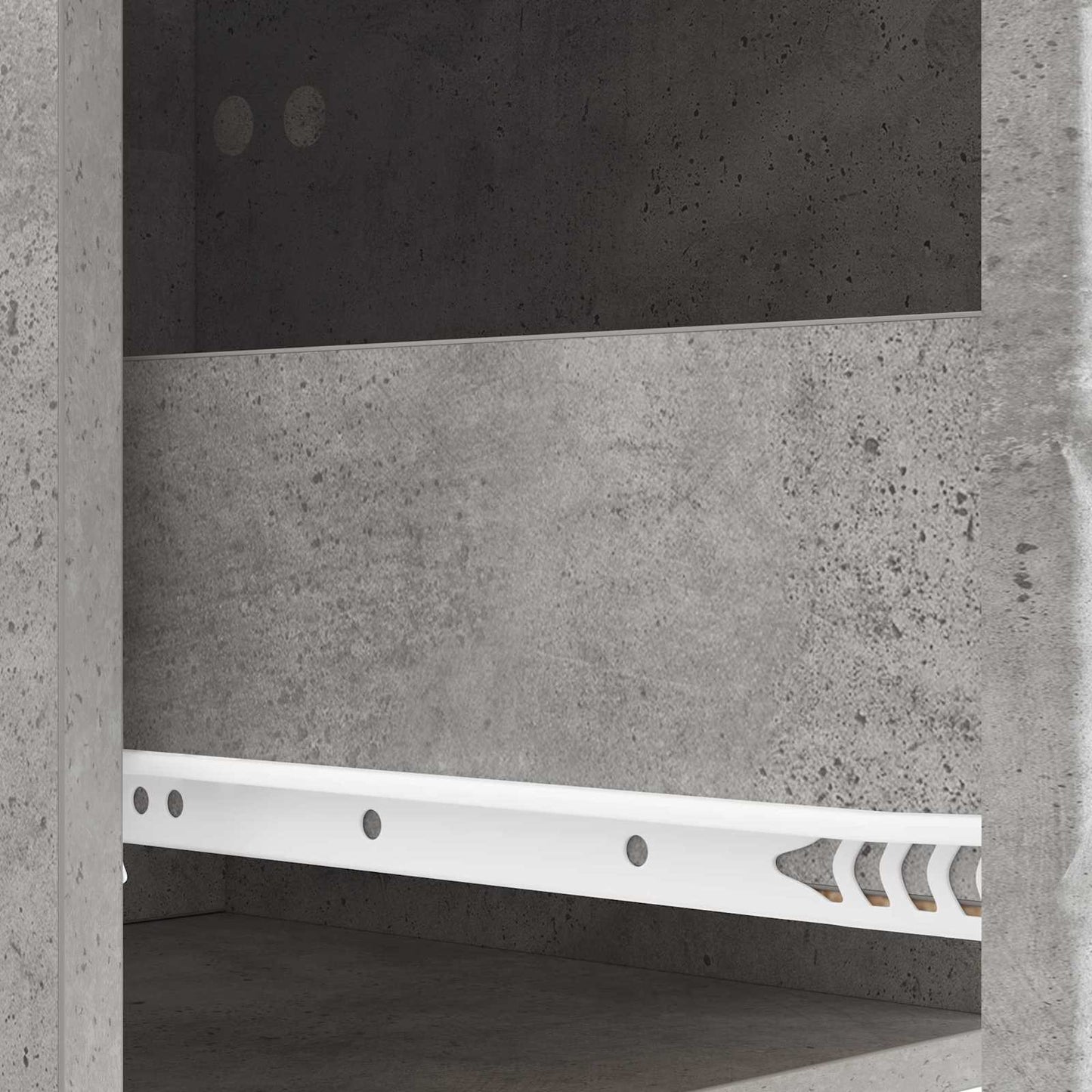Bedside Table Concrete Grey 43 x 39.5 x 66.5 cm Engineered Wood
