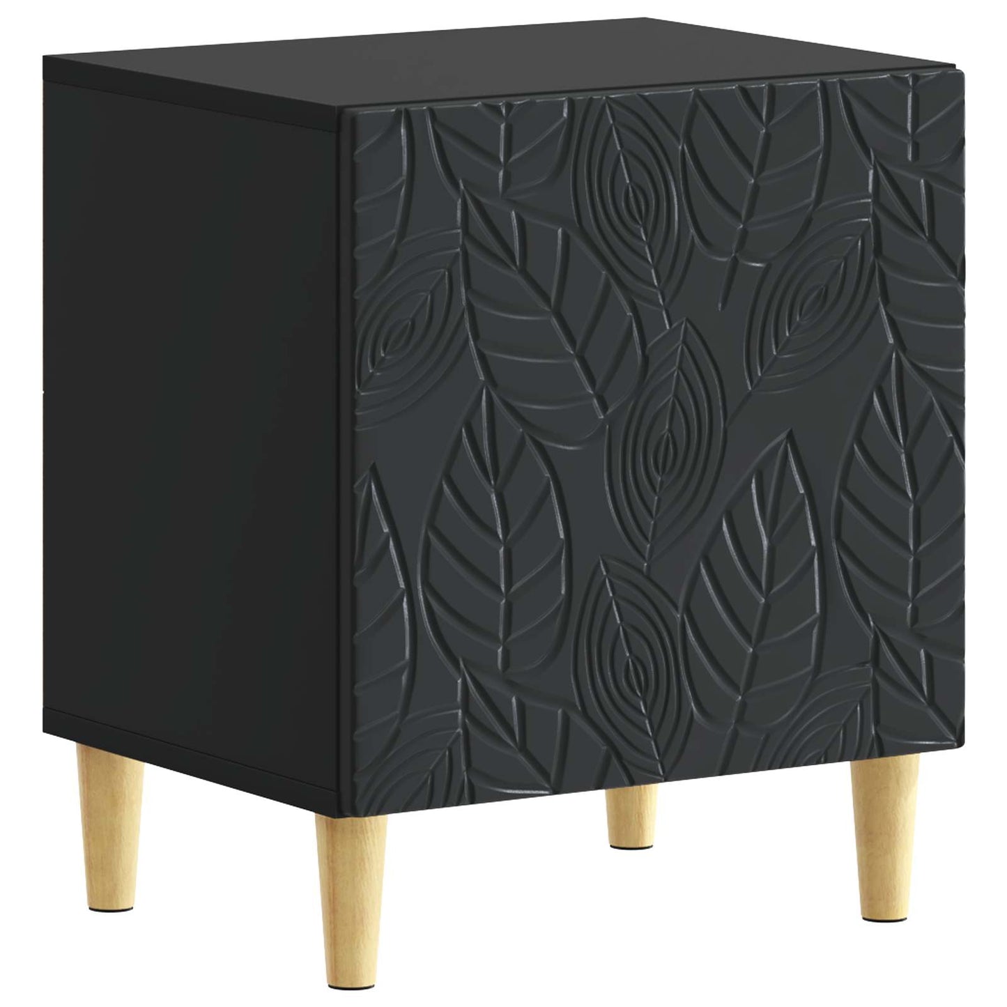 Bedside Table Black 43 x 34.5 x 50 cm Engineered Wood