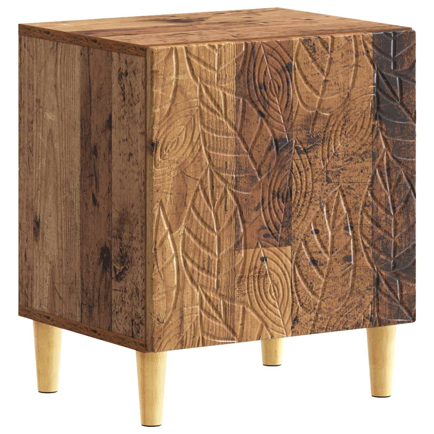 Bedside Table Old Wood 43 x 34.5 x 50 cm Engineered Wood