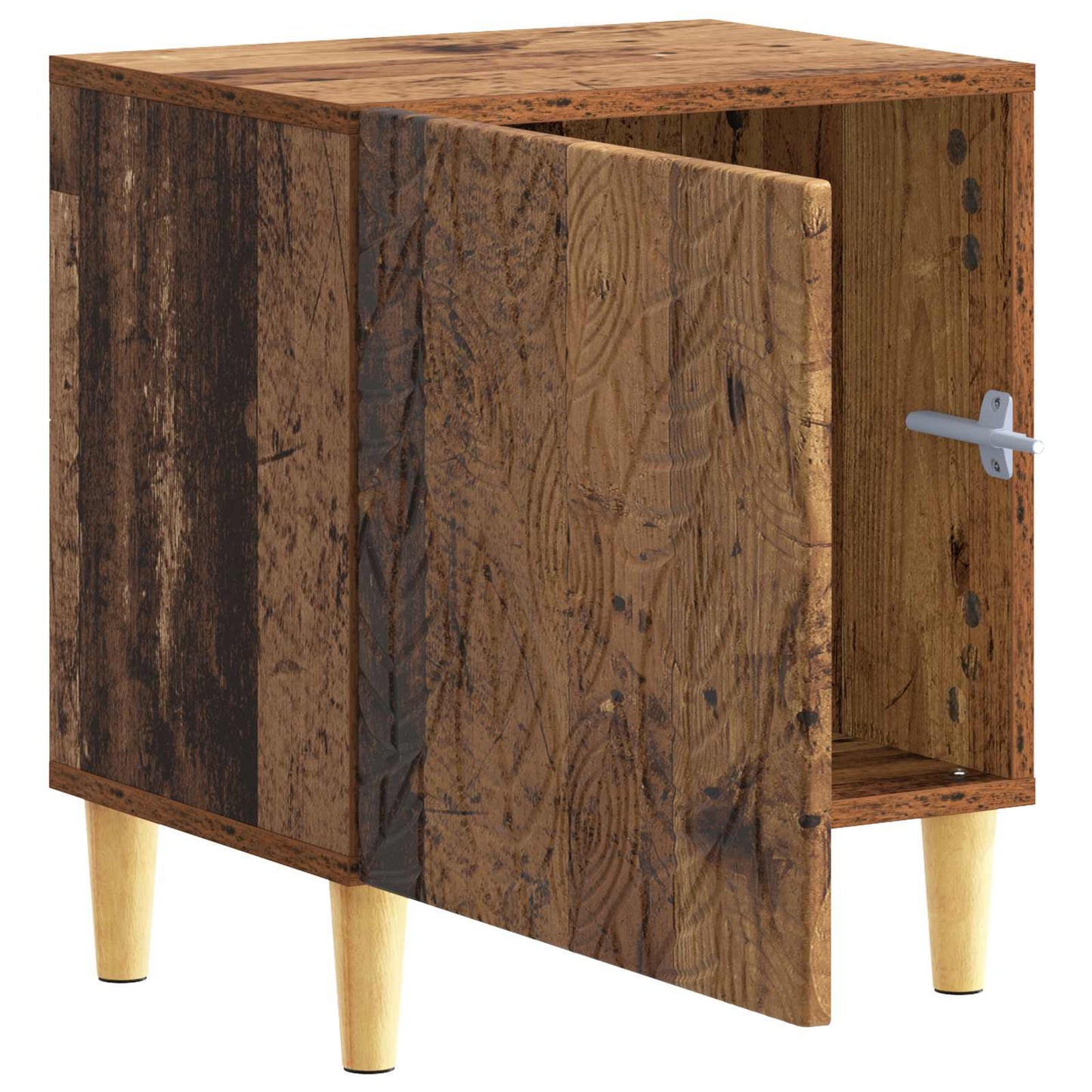 Bedside Table Old Wood 43 x 34.5 x 50 cm Engineered Wood
