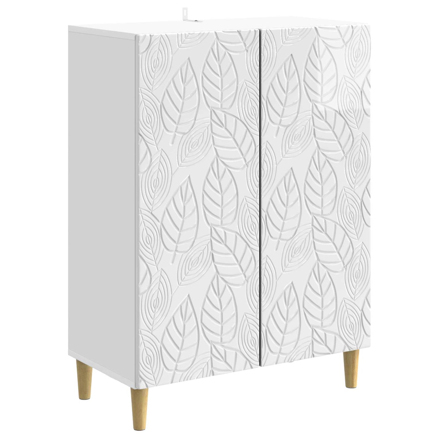 Sideboard High Gloss White 66 x 34.5 x 90 cm Engineered Wood