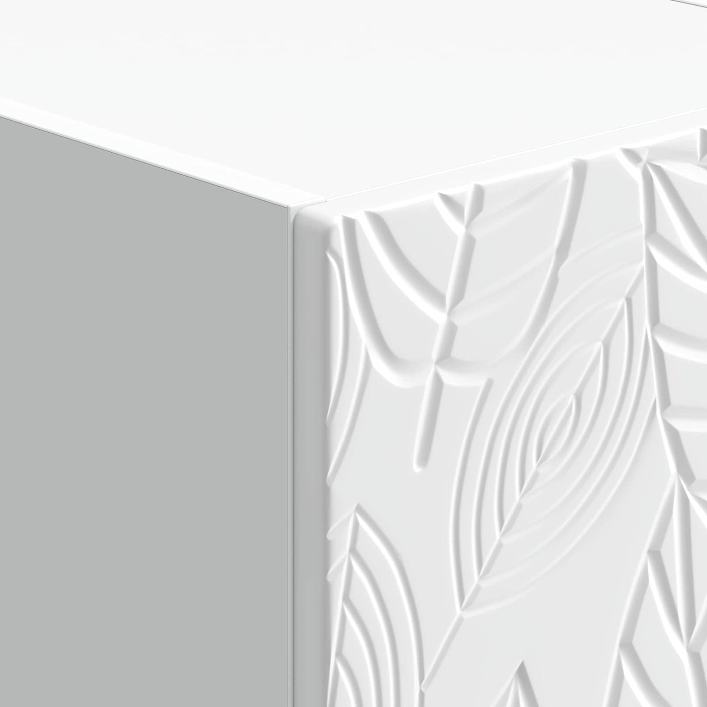 Sideboard High Gloss White 33 x 34.5 x 90 cm Engineered Wood