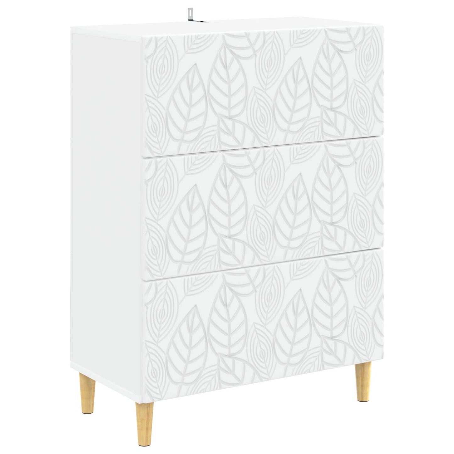 Drawer Cabinet White 66 x 34.5 x 90 cm Engineered Wood
