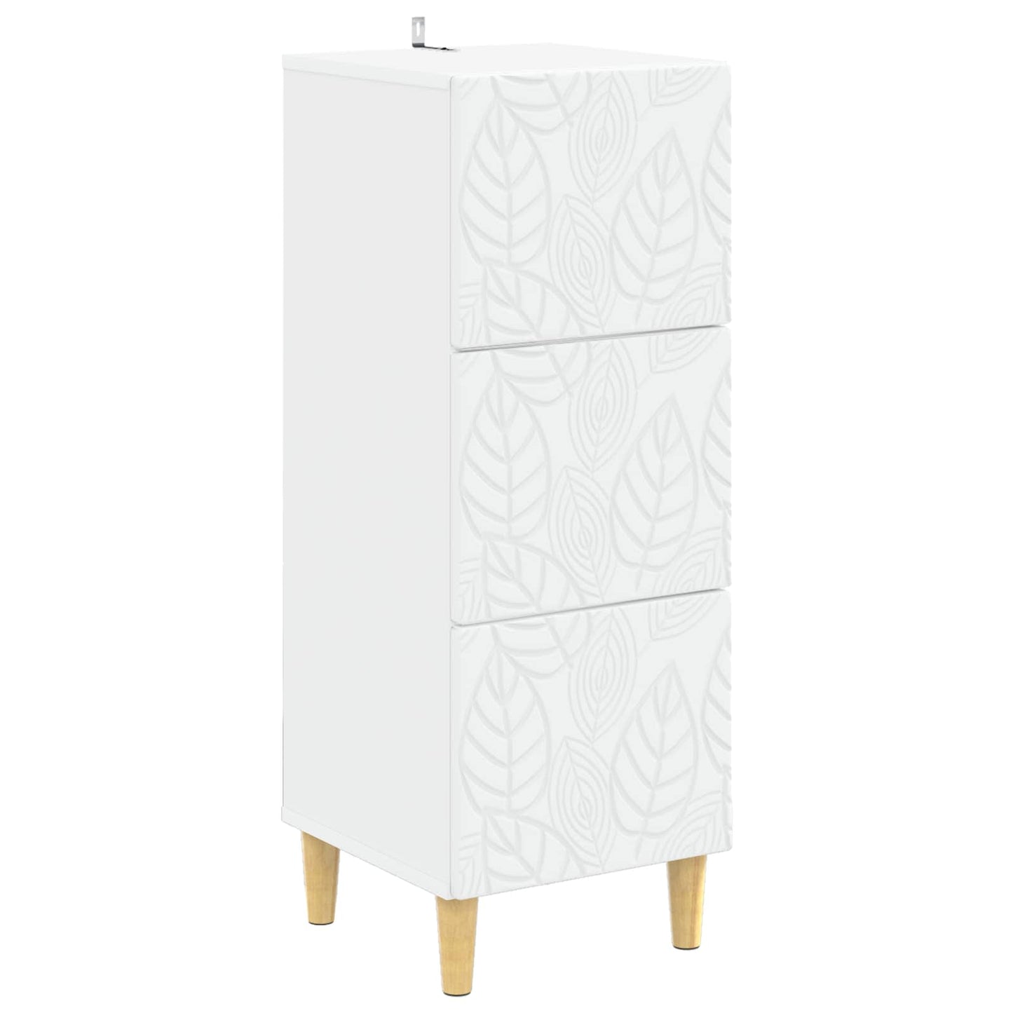 Drawer Cabinet 33 x 34.5 x 90 cm Engineered Wood White