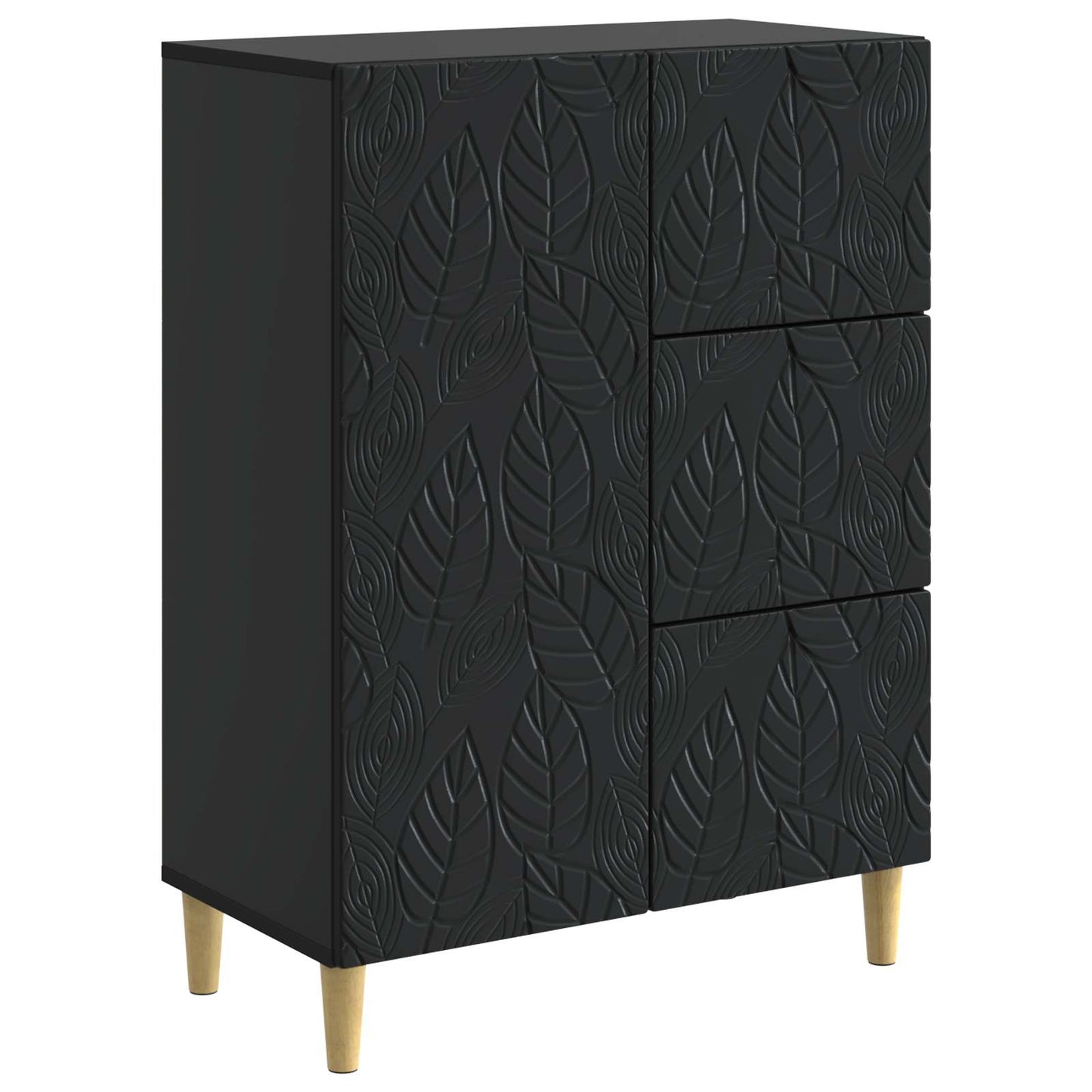 Sideboard Black 66 x 34.5 x 90 cm Engineered Wood