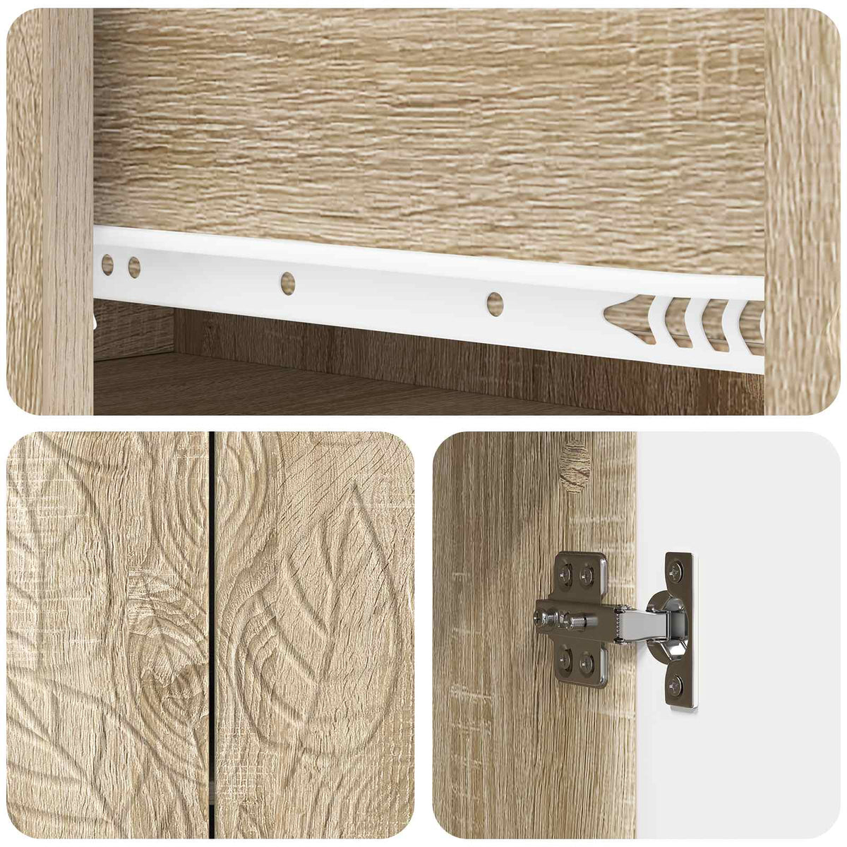 Sideboard Sonoma Oak 89 x 34.5 x 60 cm Engineered Wood