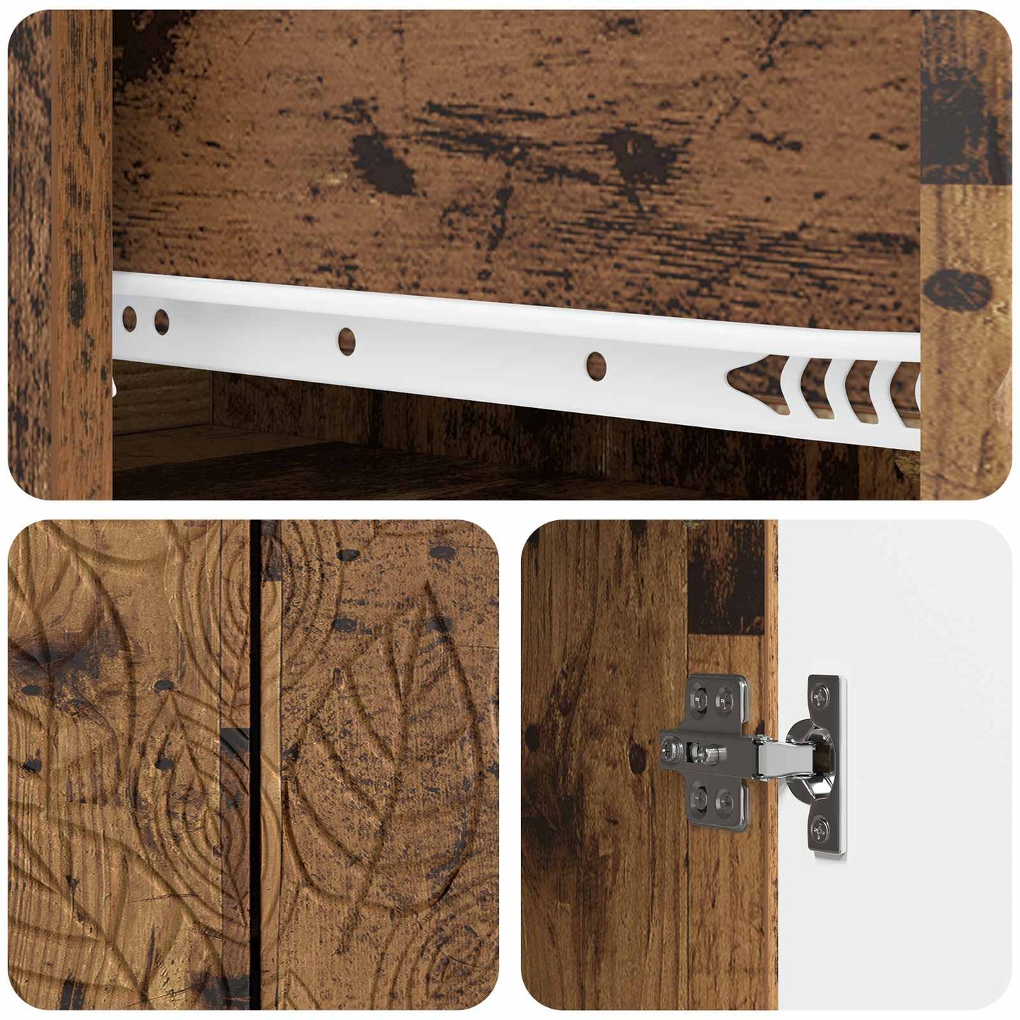 Sideboard Old Wood 89 x 34.5 x 60 cm Engineered Wood