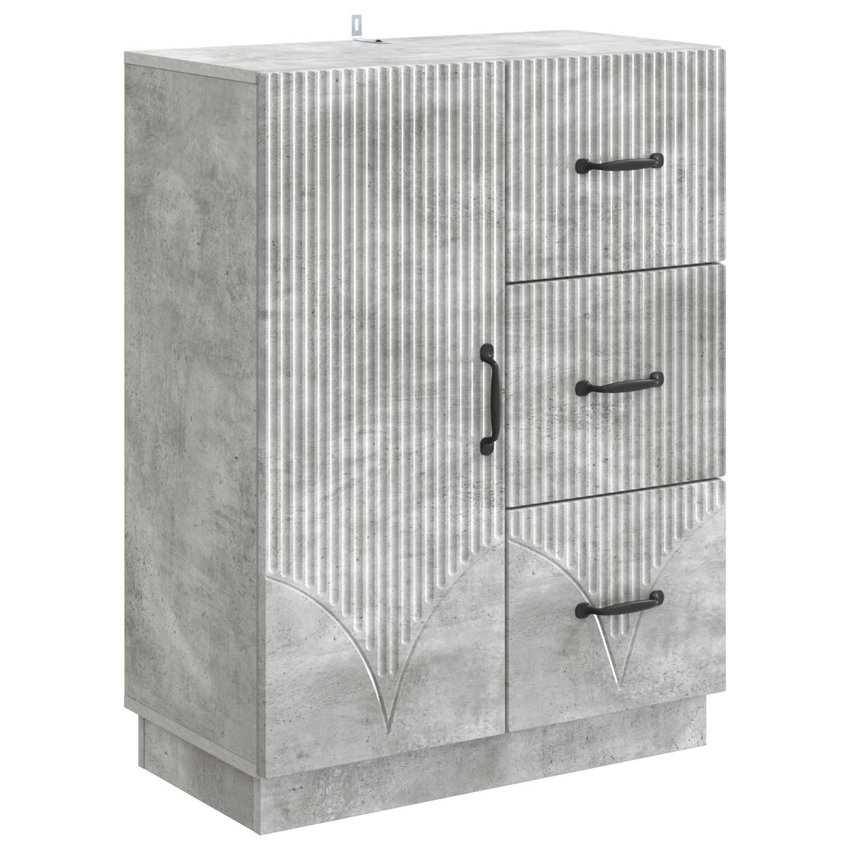Sideboard Concrete Grey 66 x 34.5 x 87 cm Engineered Wood
