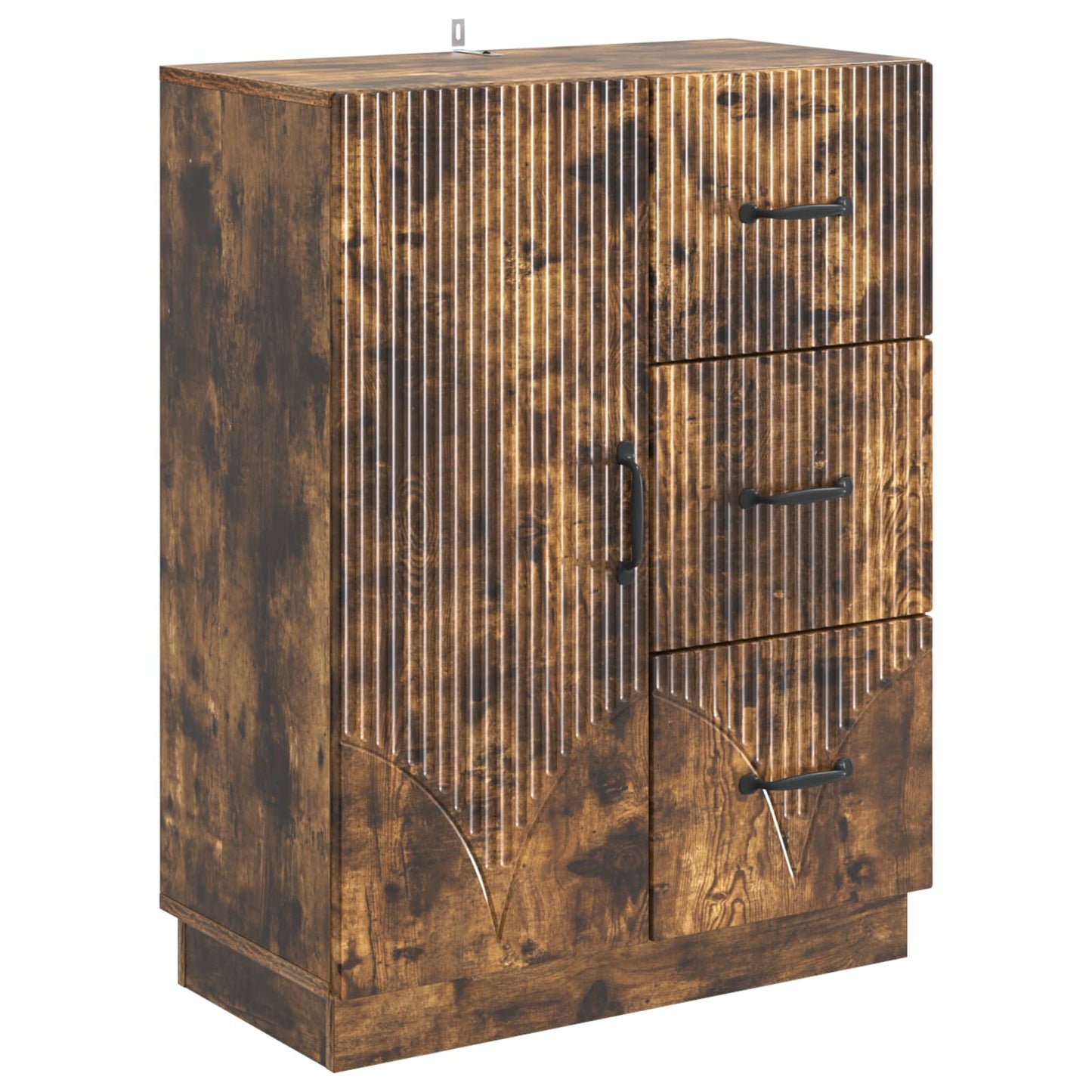 Sideboard Smoked Oak 66 x 34.5 x 87 cm Engineered Wood