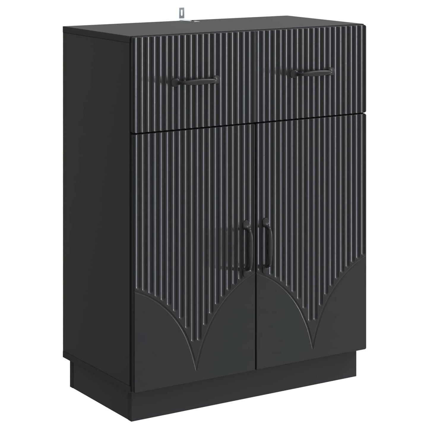 Sideboard with Drawer Black 66 x 34.5 x 87 cm Engineered Wood