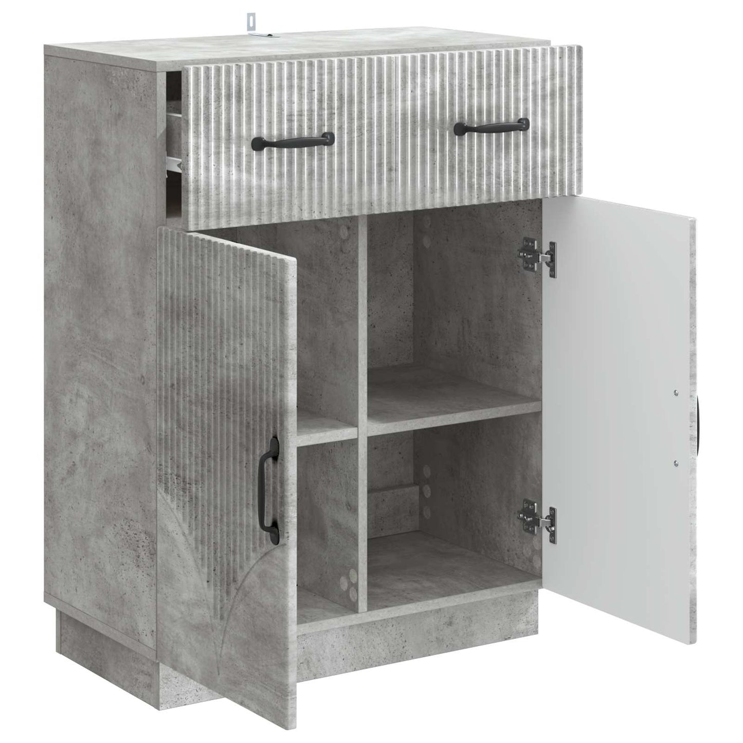 Sideboard Concrete Grey 66 x 34.5 x 87 cm Engineered Wood