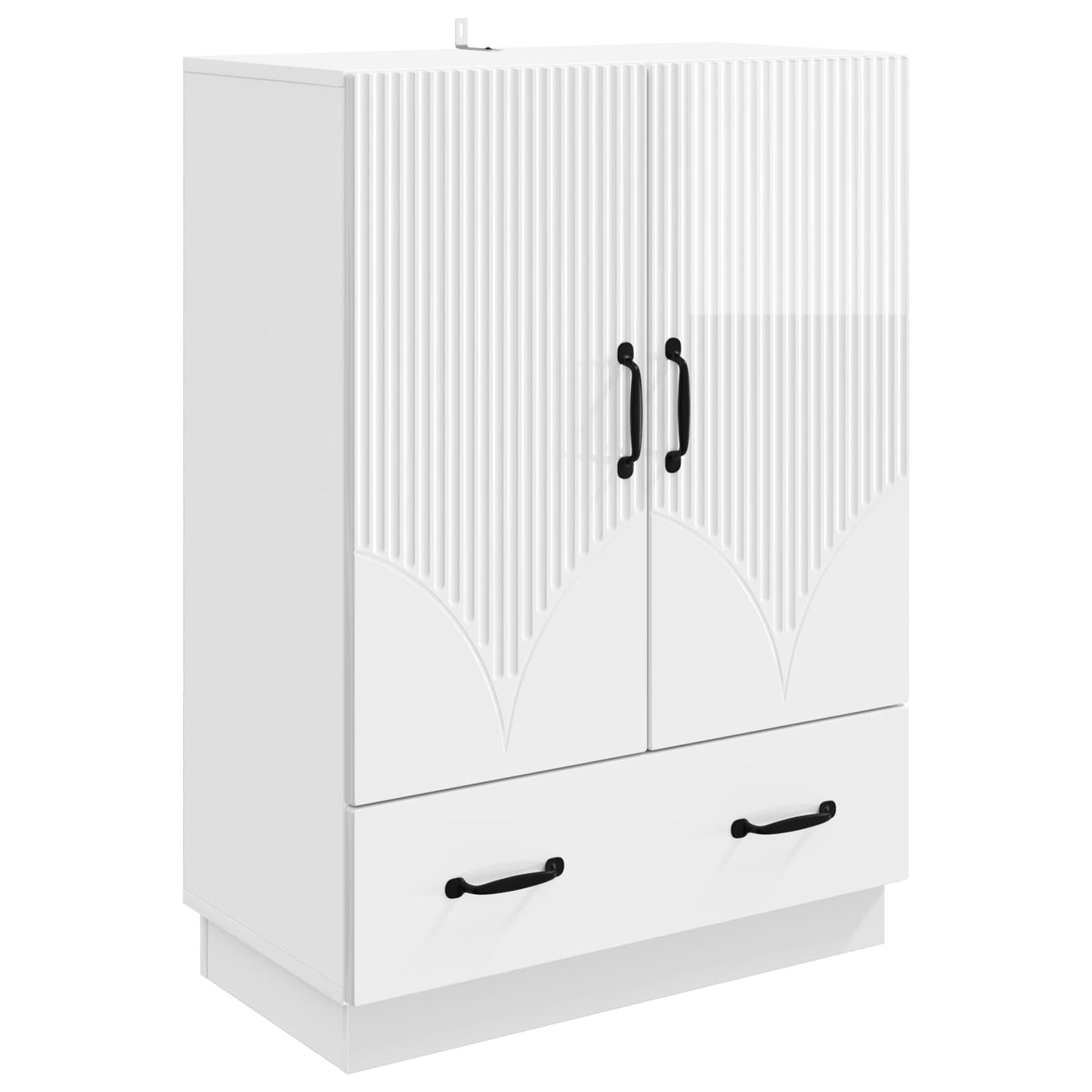 Sideboard High Gloss White 66 x 34.5 x 92 cm Engineered Wood