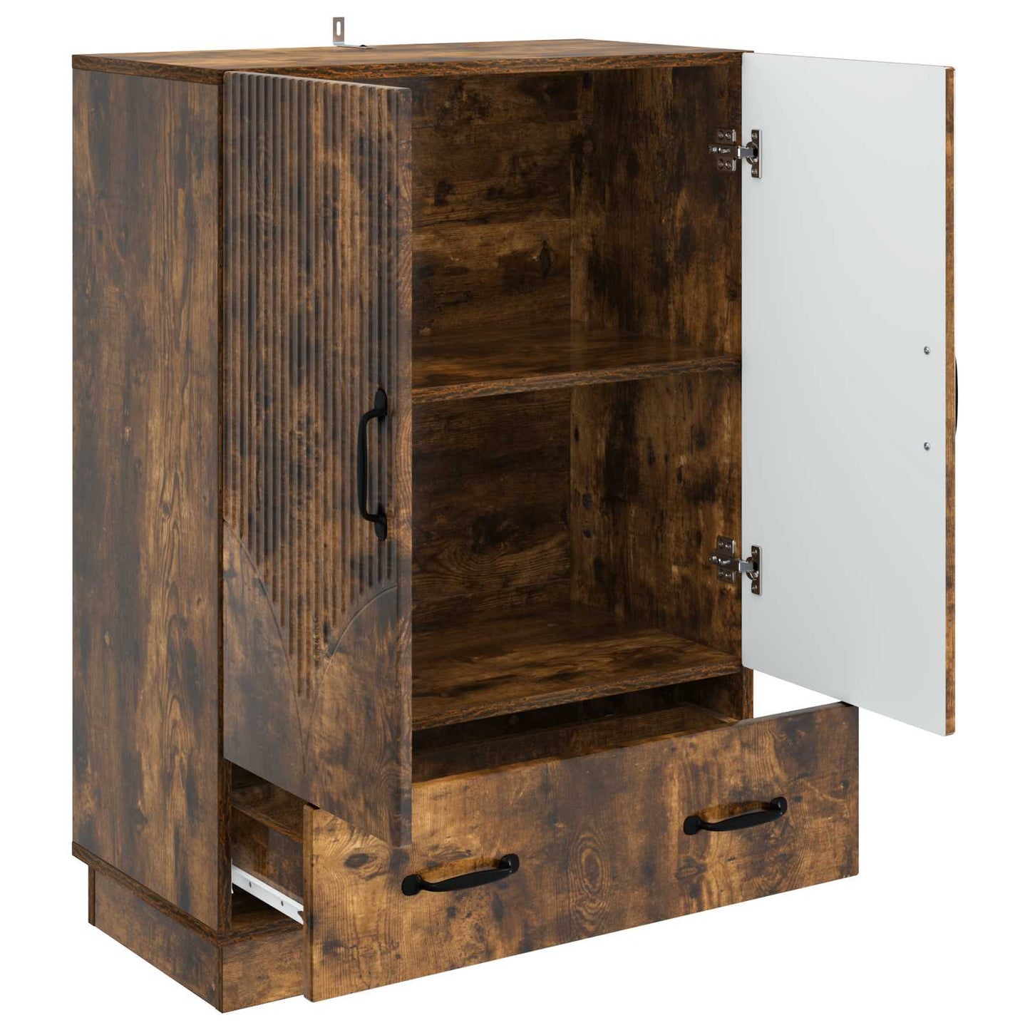 Sideboard Smoked Oak 66 x 34.5 x 92 cm Engineered Wood