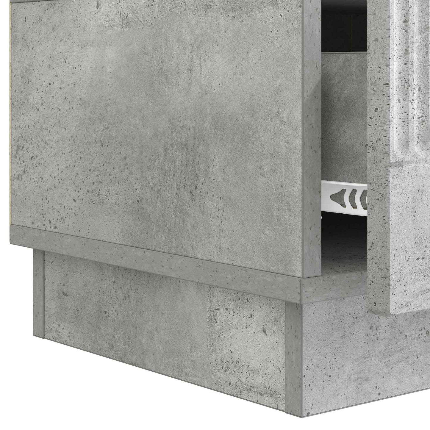 TV Cabinet Concrete Grey 147 x 34.5 x 27 cm Engineered Wood