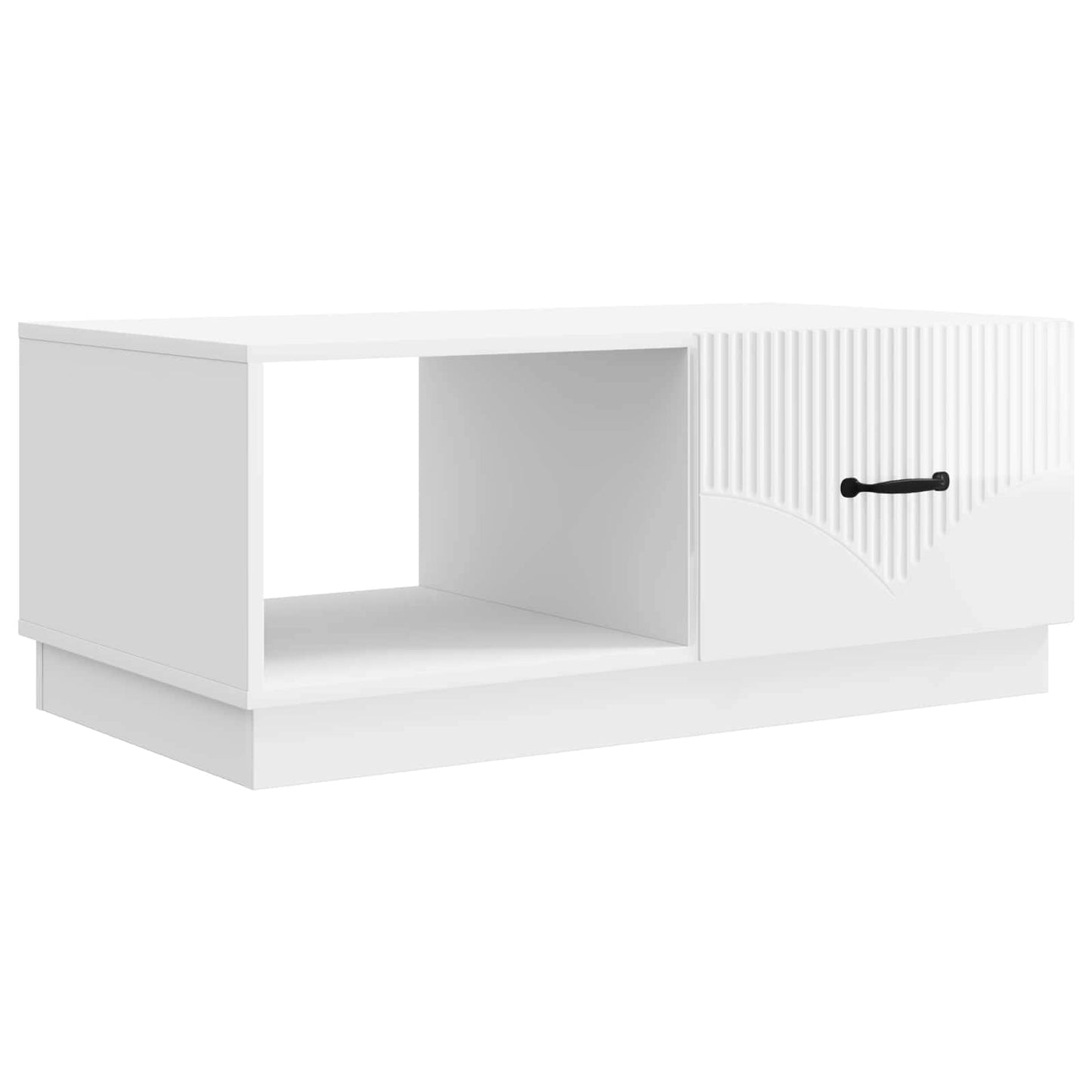 Coffee Table High Gloss White 90 x 50 x 37 cm Engineered Wood