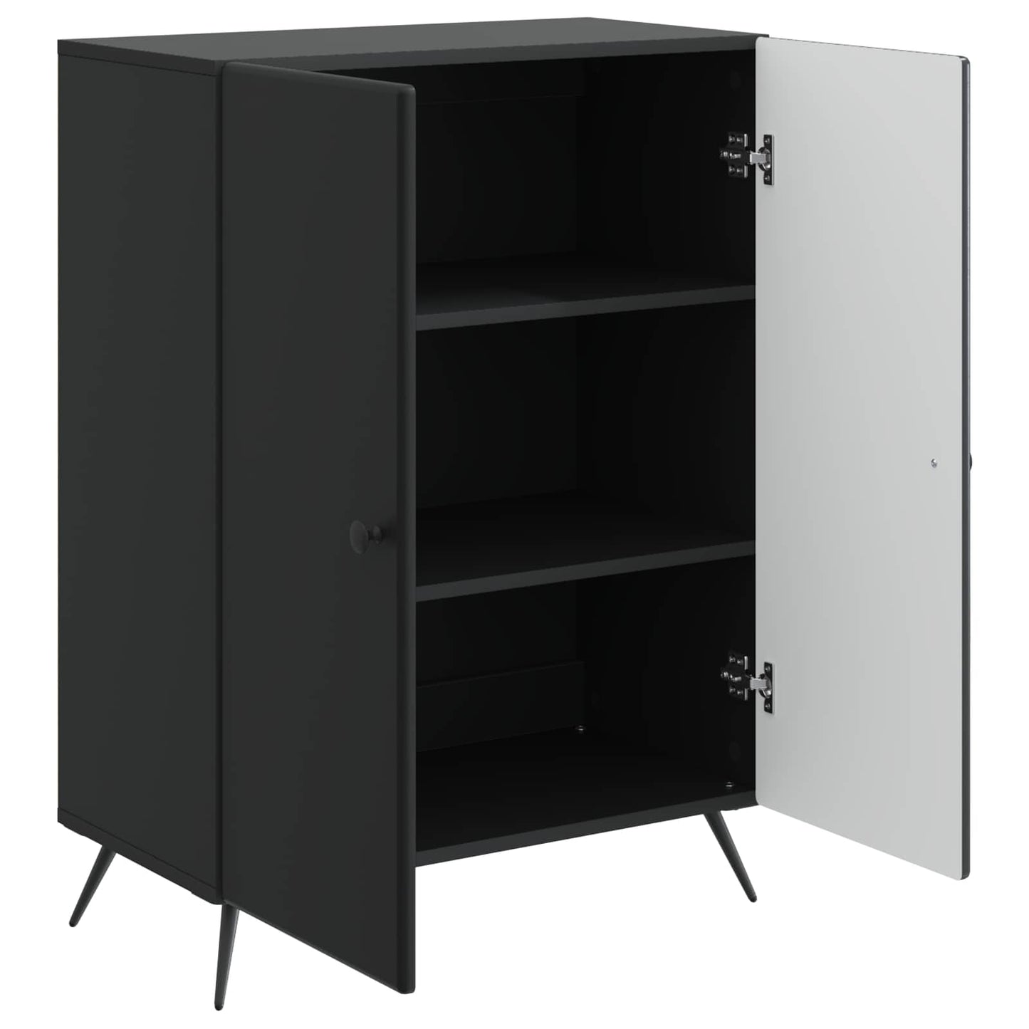 Sideboard Black 66 x 34.5 x 90 cm Engineered Wood