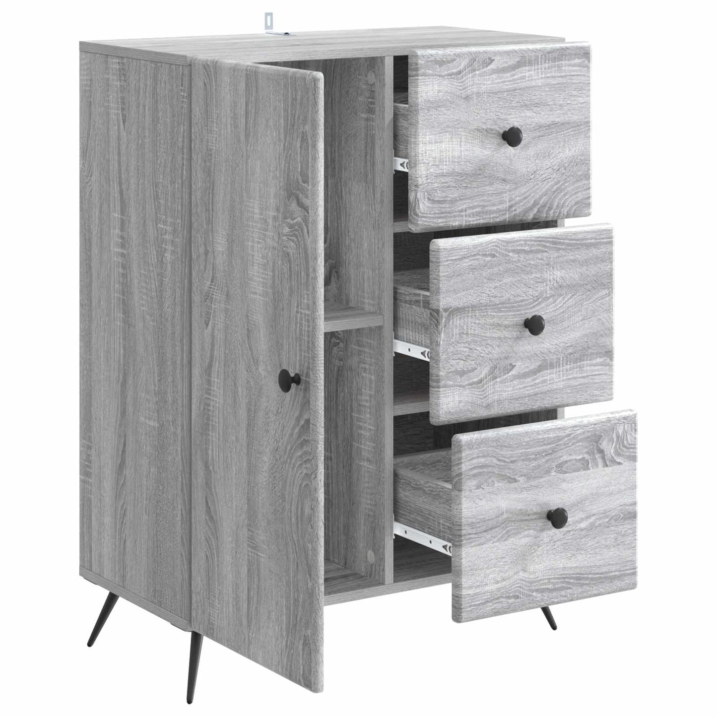 Sideboard Grey Sonoma 66 x 34.5 x 90 cm Engineered Wood