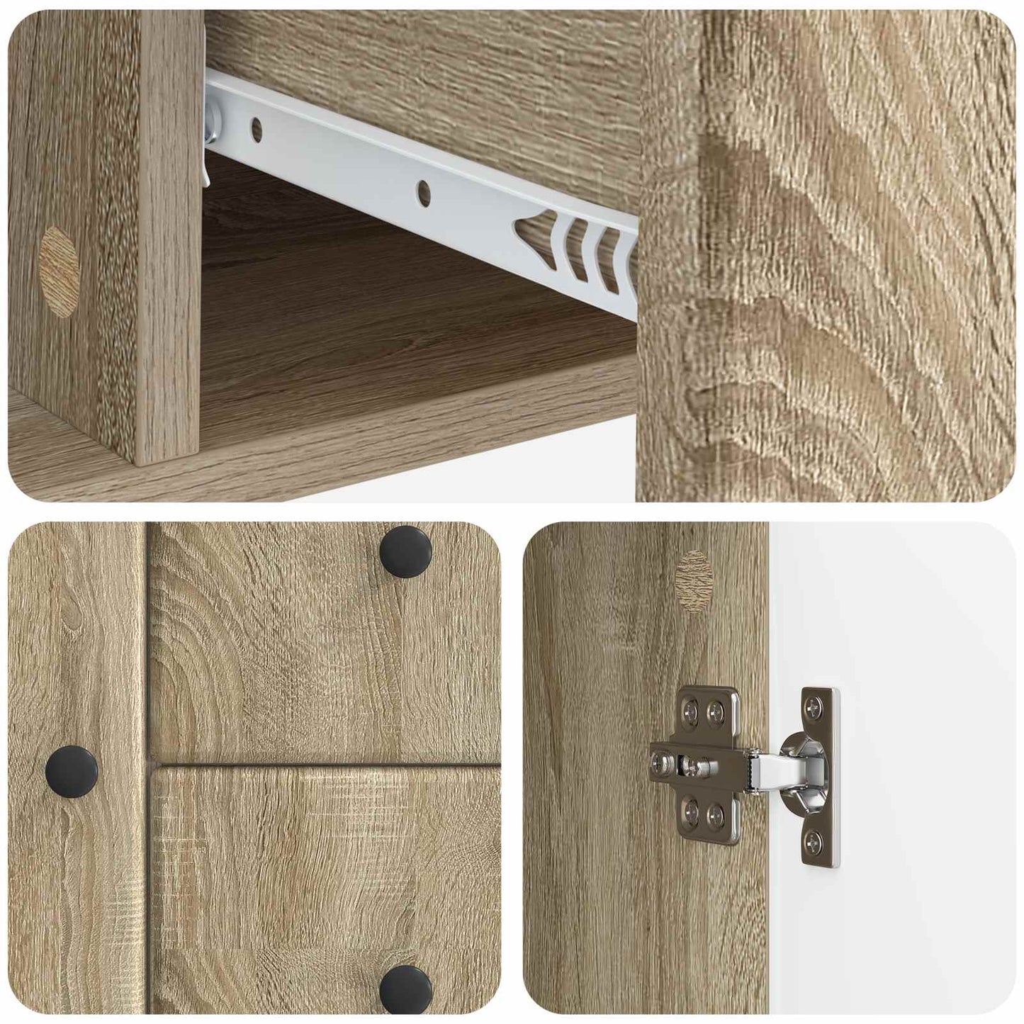 Sideboard Sonoma Oak 89 x 34.5 x 60 cm Engineered Wood