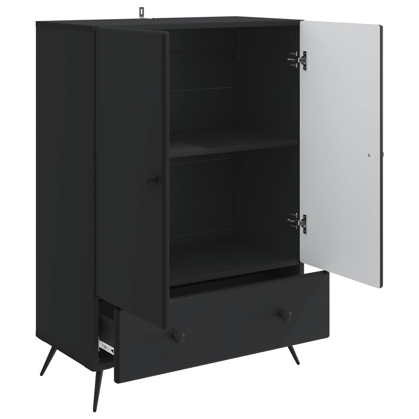 Sideboard Black 66 x 34.5 x 95 cm Engineered Wood